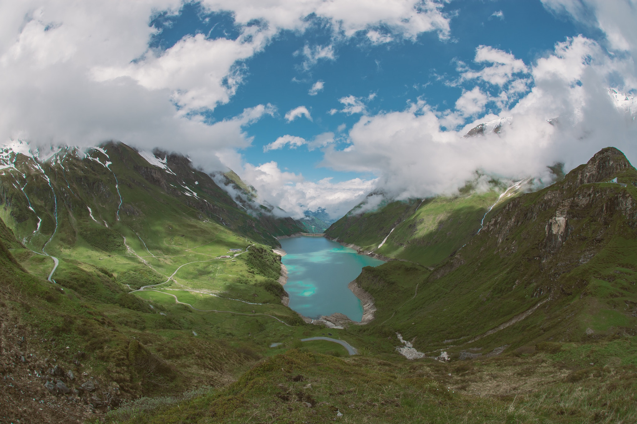 Nikon AF DX Fisheye-Nikkor 10.5mm F2.8G ED sample photo. Lake at austria alps photography