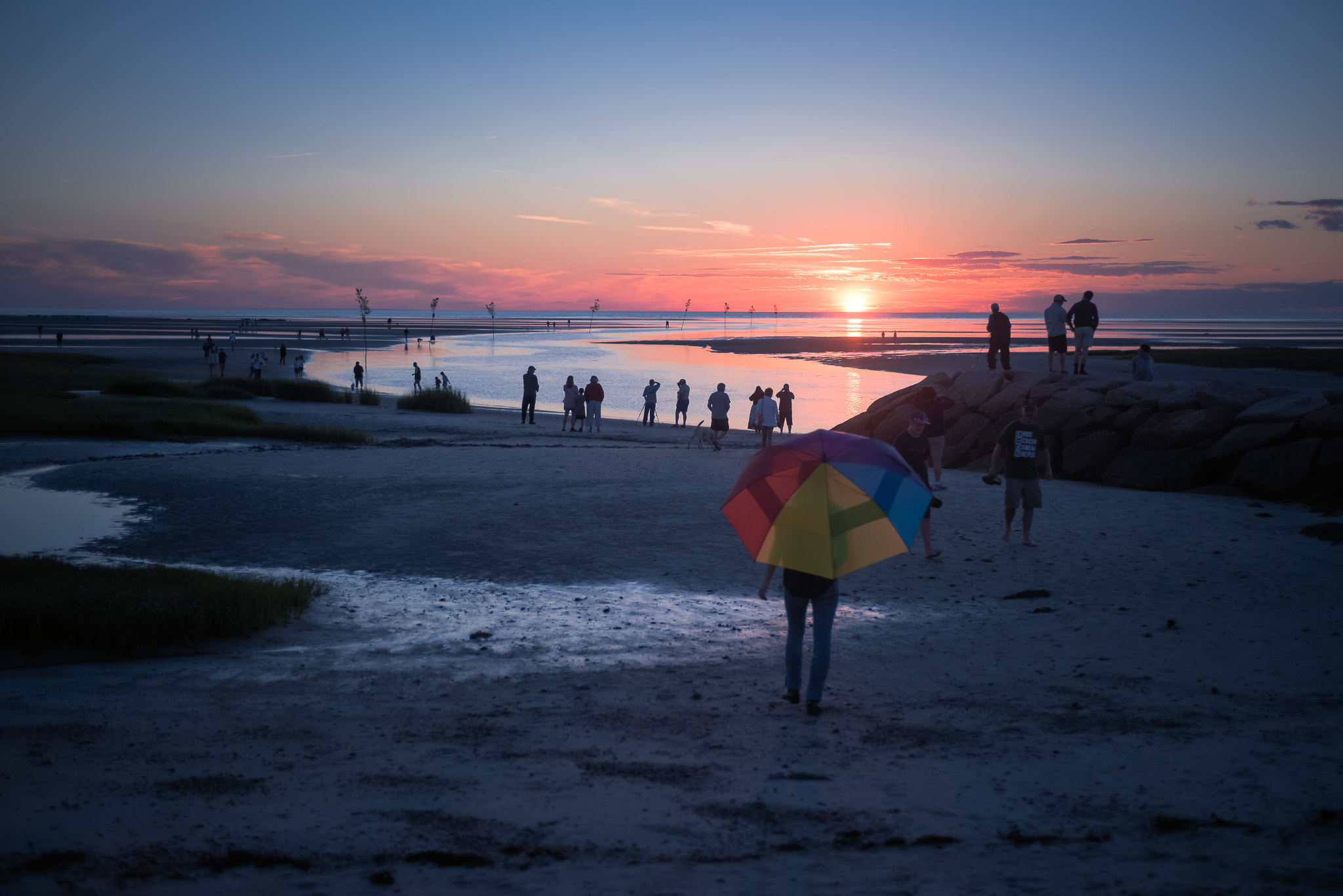 Nikon AF-S Nikkor 28-70mm F2.8 ED-IF sample photo. Rock harbor sunset photography