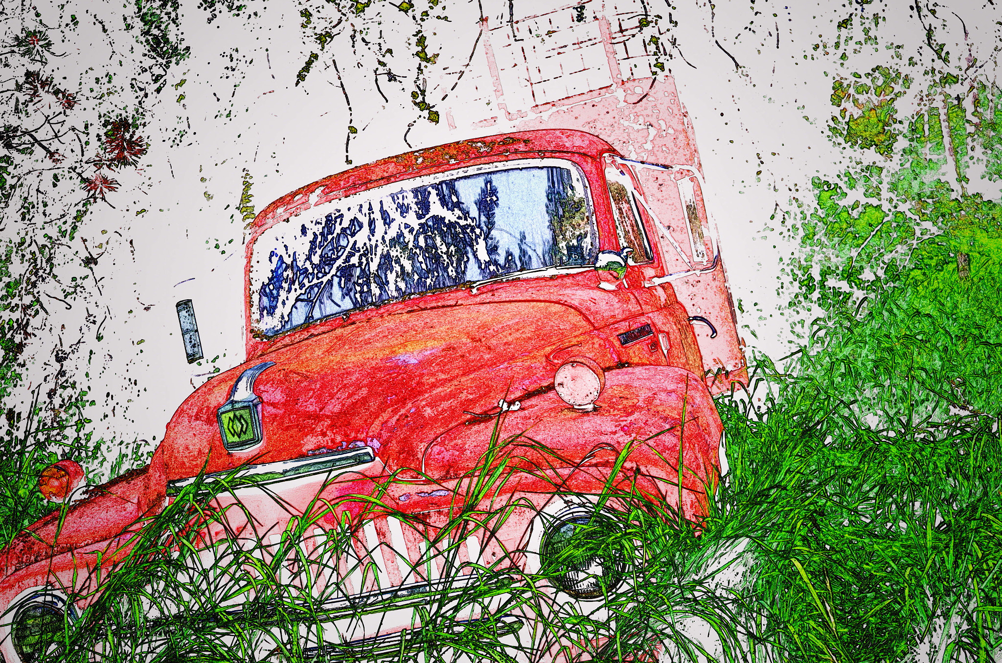 Pentax K-30 + A Series Lens sample photo. International red wagon photography