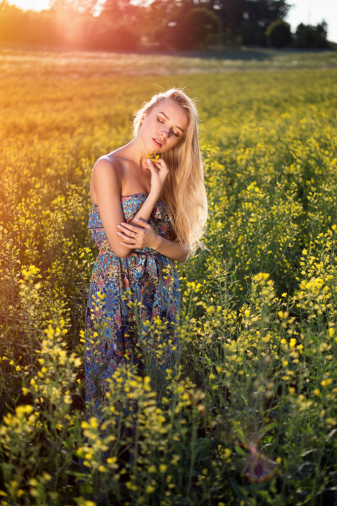 Canon EOS-1D X + ZEISS Makro-Planar T* 50mm F2 sample photo. Monika, sunset and the flowers... photography