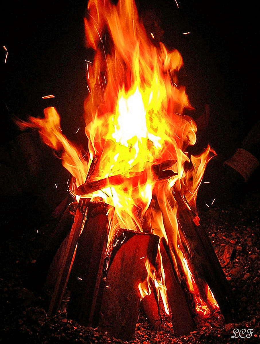Nikon E2100 sample photo. Campfire :) photography