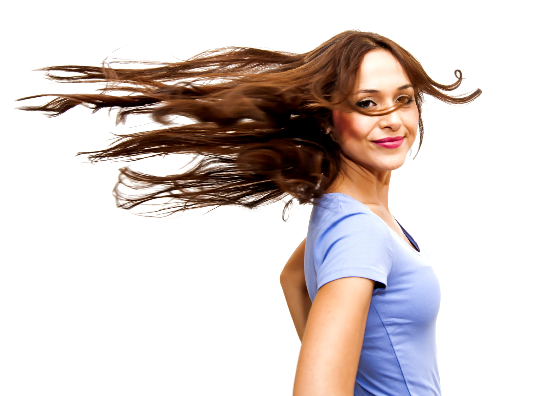 Nikon D200 sample photo. Portrait of beautiful young woman shaking her hair photography