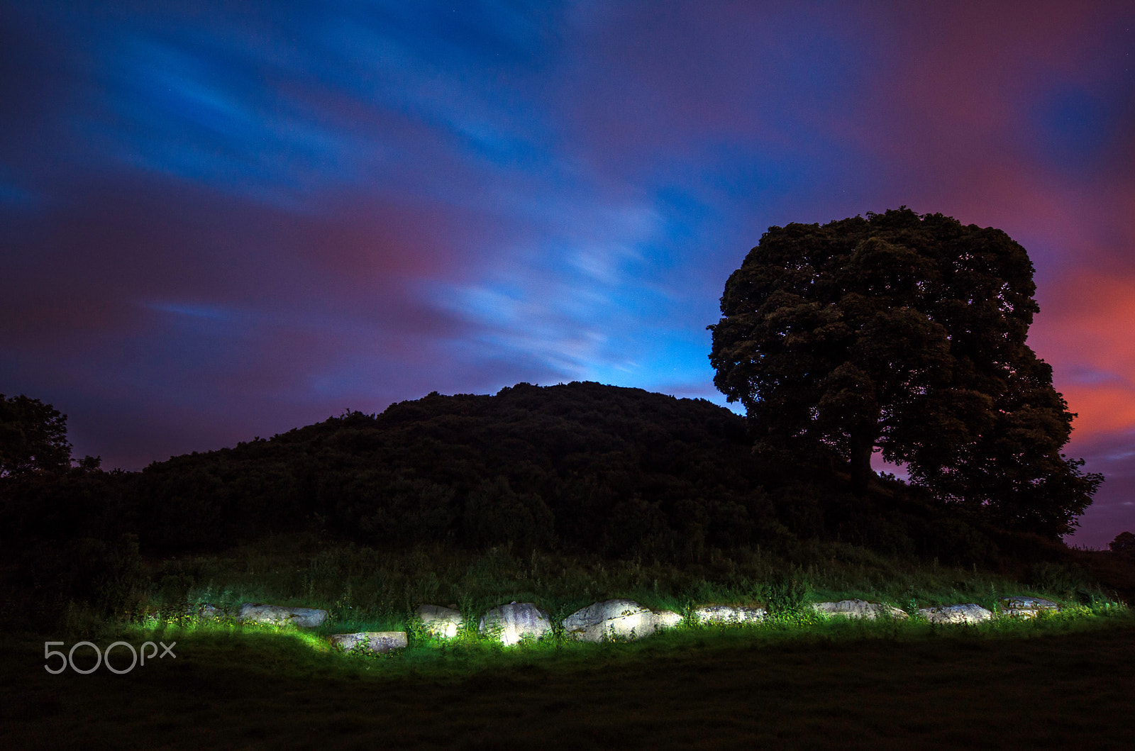 Nikon D7000 + Sigma 12-24mm F4.5-5.6 EX DG Aspherical HSM sample photo. Dowth at midnight photography