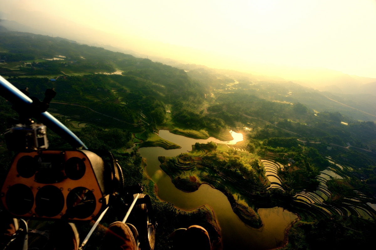 Nikon D700 + Nikon AF Nikkor 20mm F2.8D sample photo. 鸟瞰田园 photography