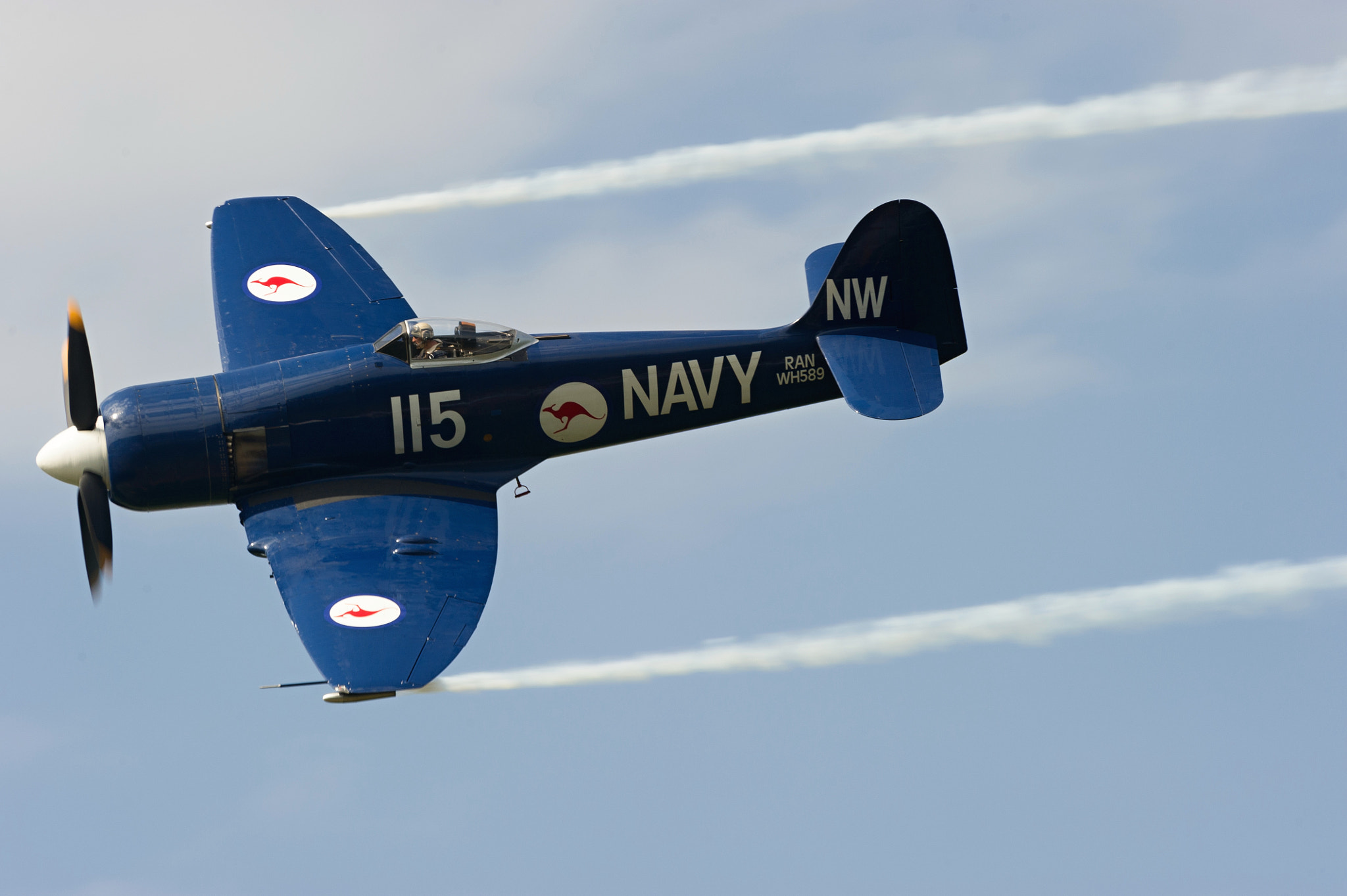 Nikon AF-S Nikkor 300mm F2.8G ED VR II sample photo. Hawker sea fury photography