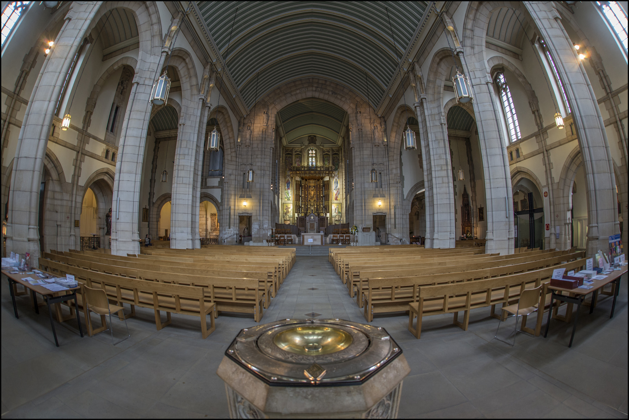 Nikon D610 + Sigma 15mm F2.8 EX DG Diagonal Fisheye sample photo. Leeds cathedral photography