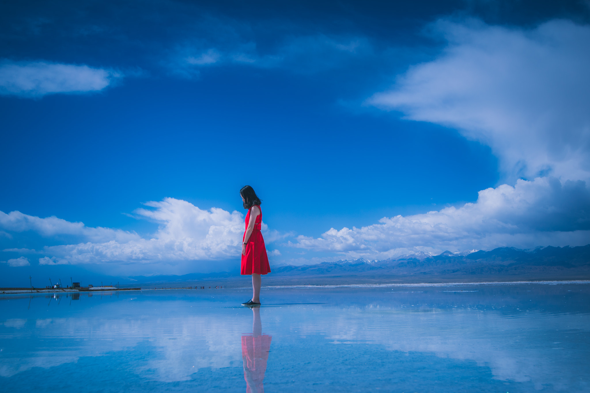 Nikon Df sample photo. 天镜茶卡盐湖。 photography