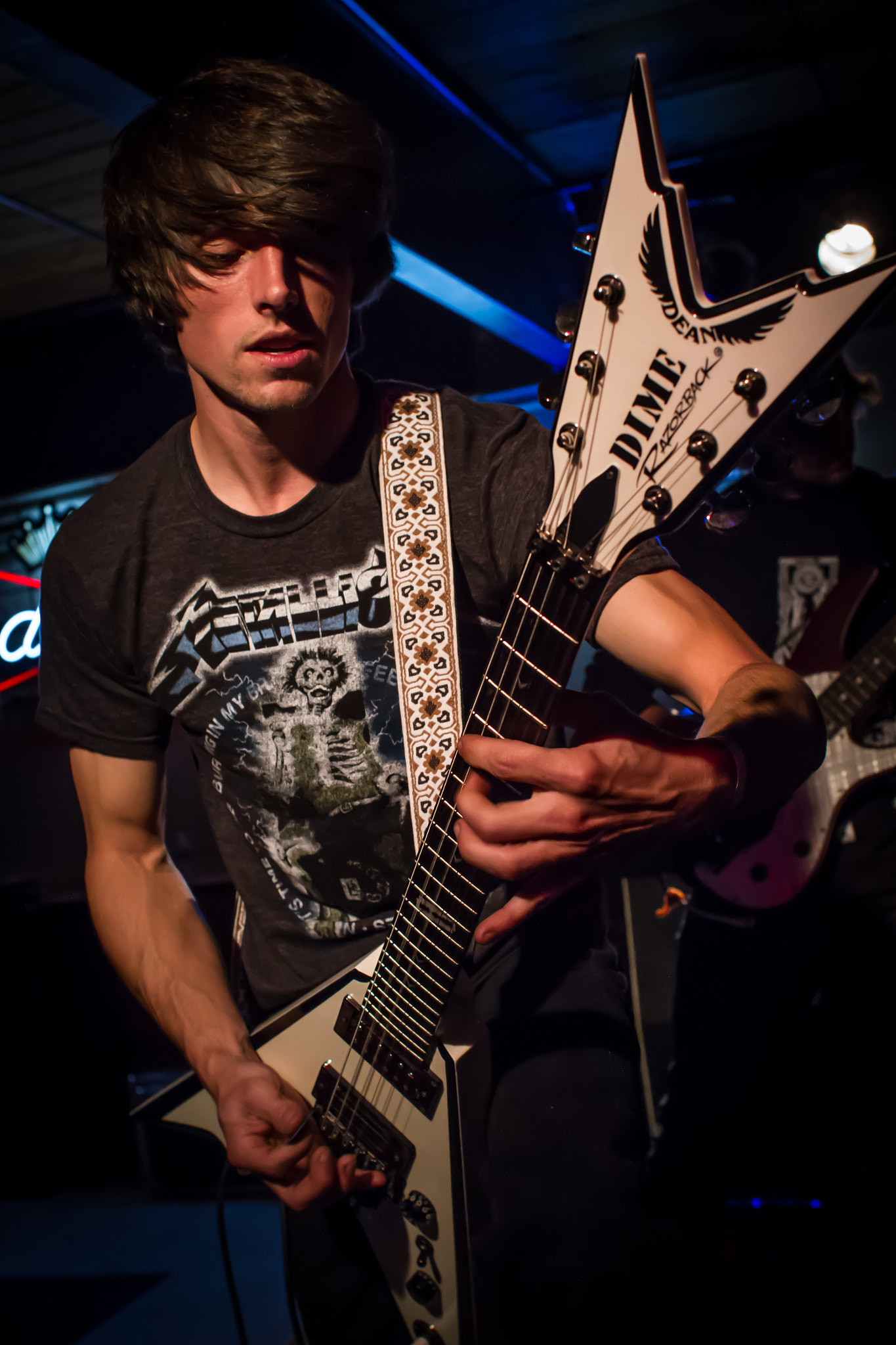 Canon EOS 7D + Canon EF 28mm F1.8 USM sample photo. Tanner guitarist photography