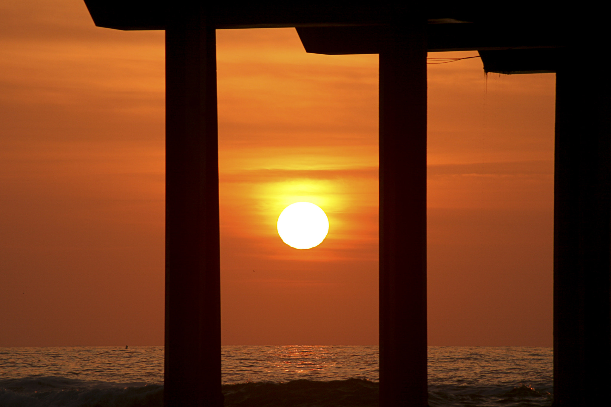 Canon EF 35-350mm F3.5-5.6L USM sample photo. Sunset from the scripps pier photography