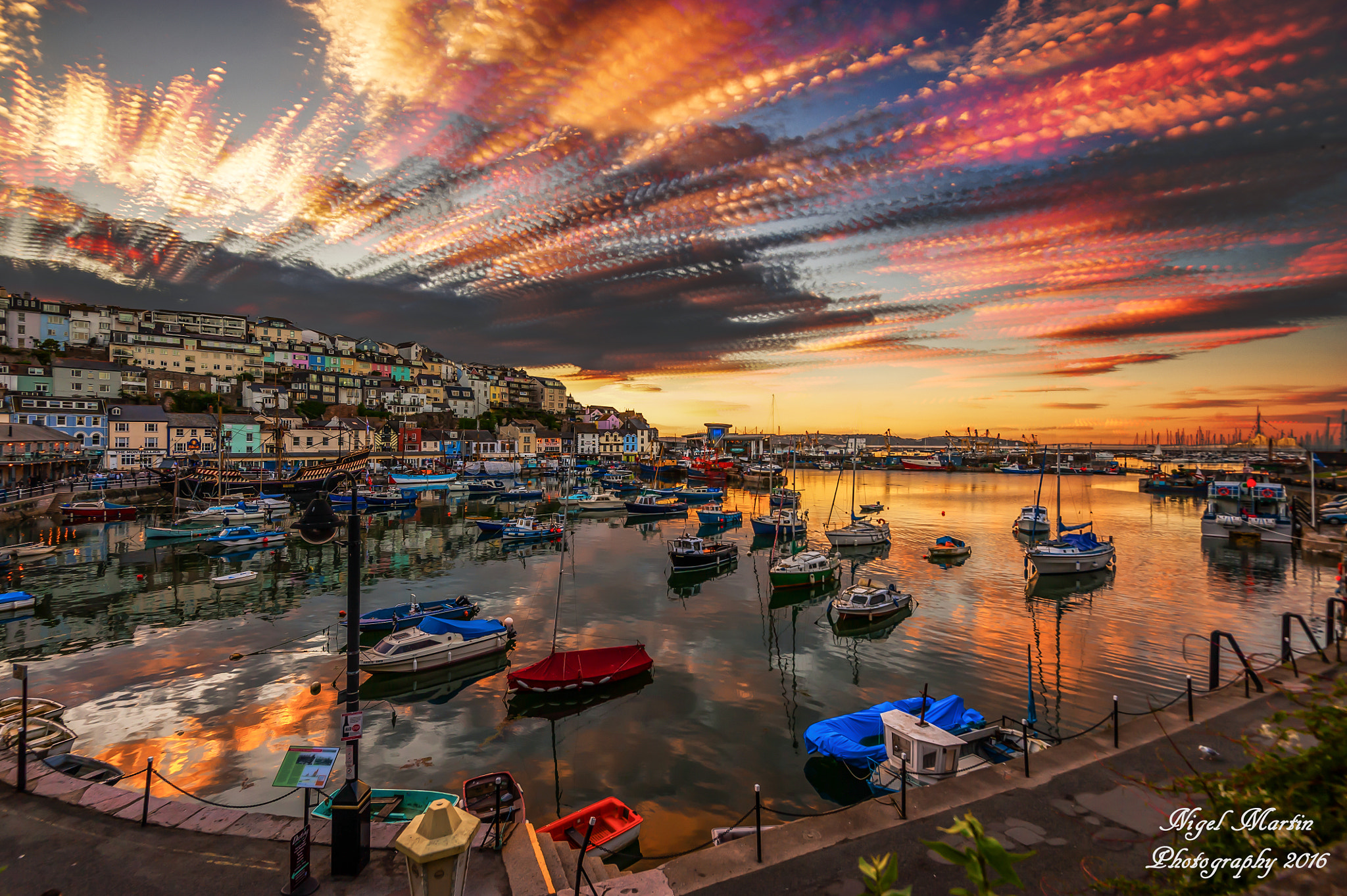 Nikon D3 sample photo. Brixham harbour time lapse photography