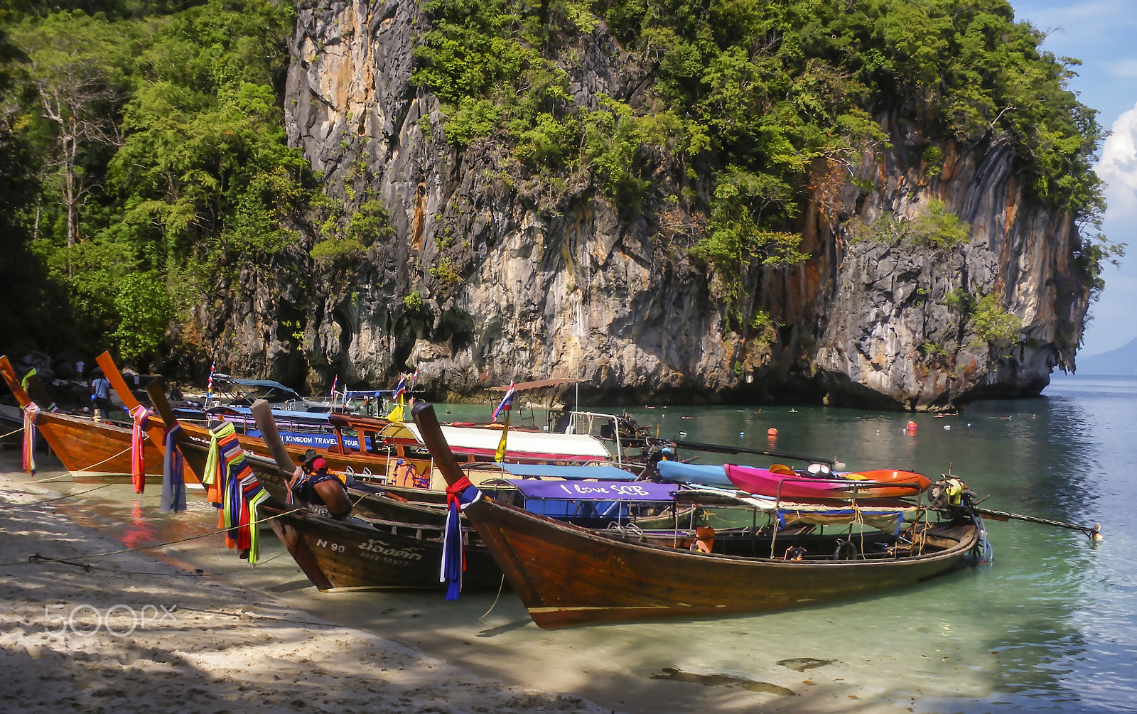 Pentax Optio M60 sample photo. Boats on the beach in thailand photography