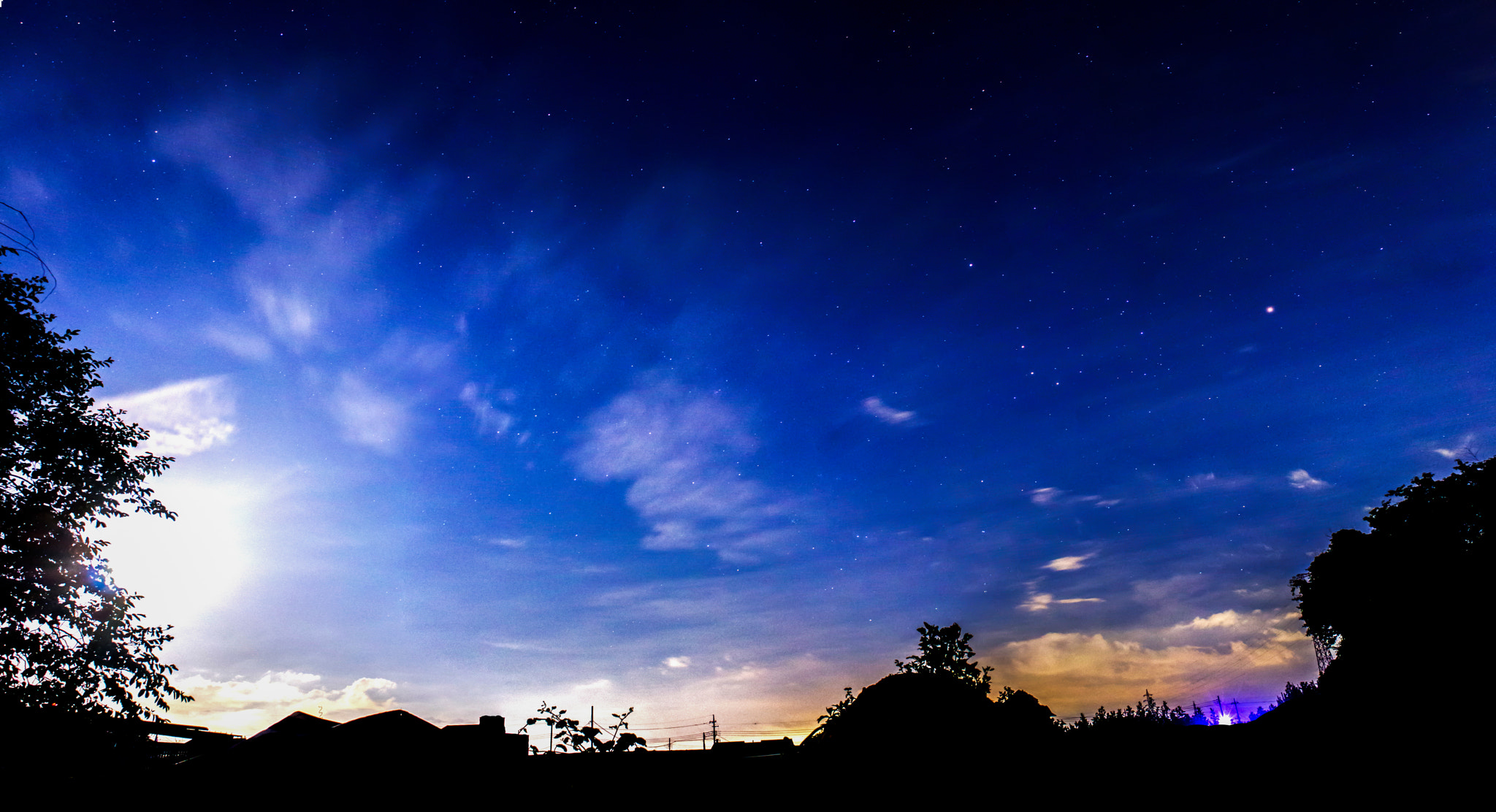Canon EOS M + Canon EF-S 18-55mm F3.5-5.6 IS STM sample photo. Panorama night photography