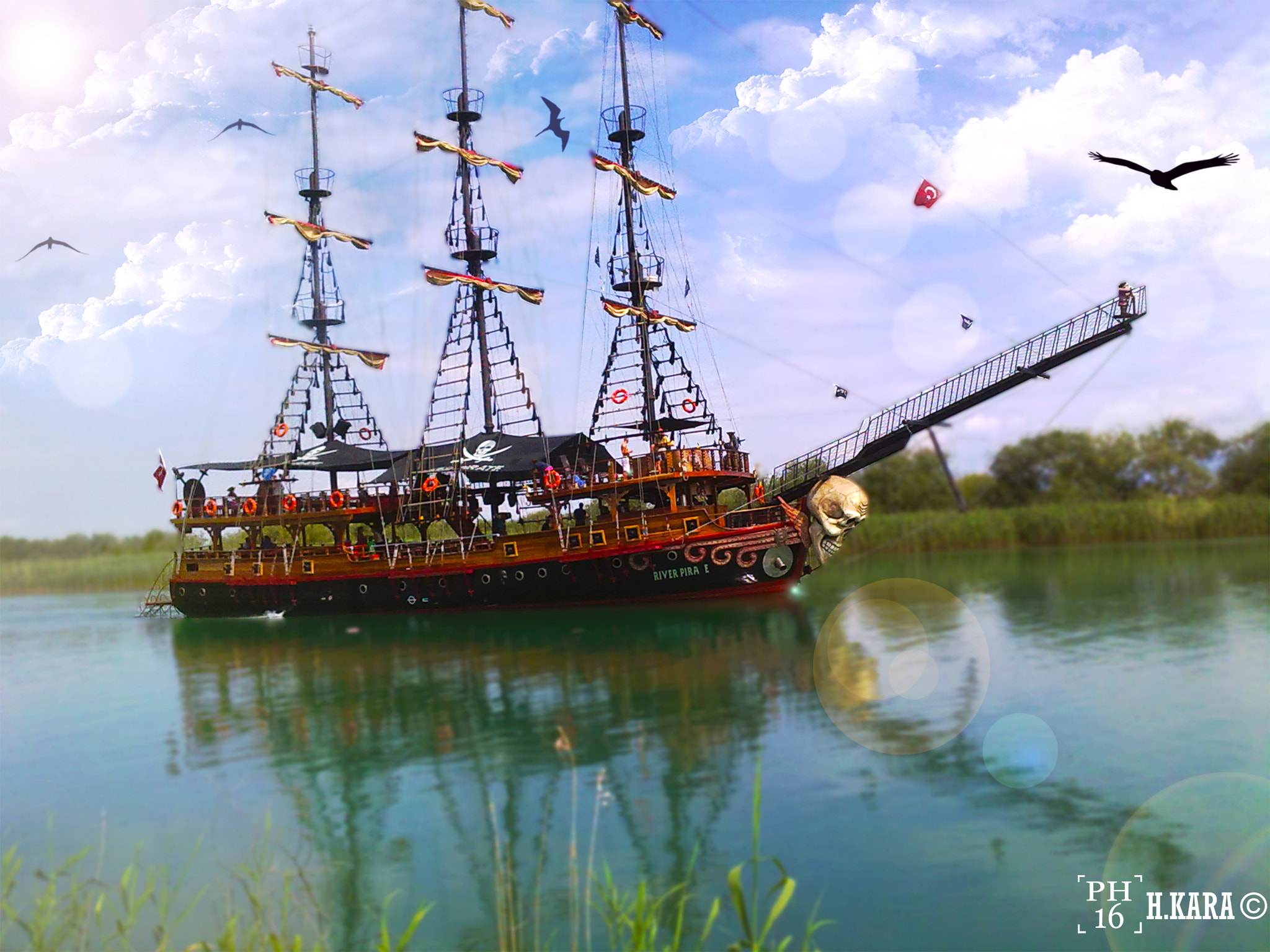 Nokia 5800 Xpres sample photo. Pirate ship photography