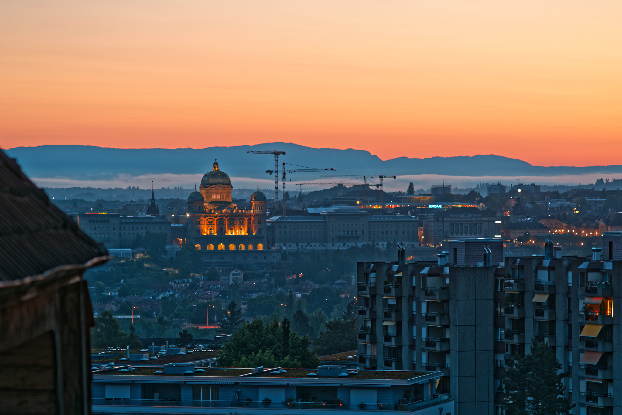 Nikon D750 + Manual Lens No CPU sample photo. Sunrise over berne, switzerland photography