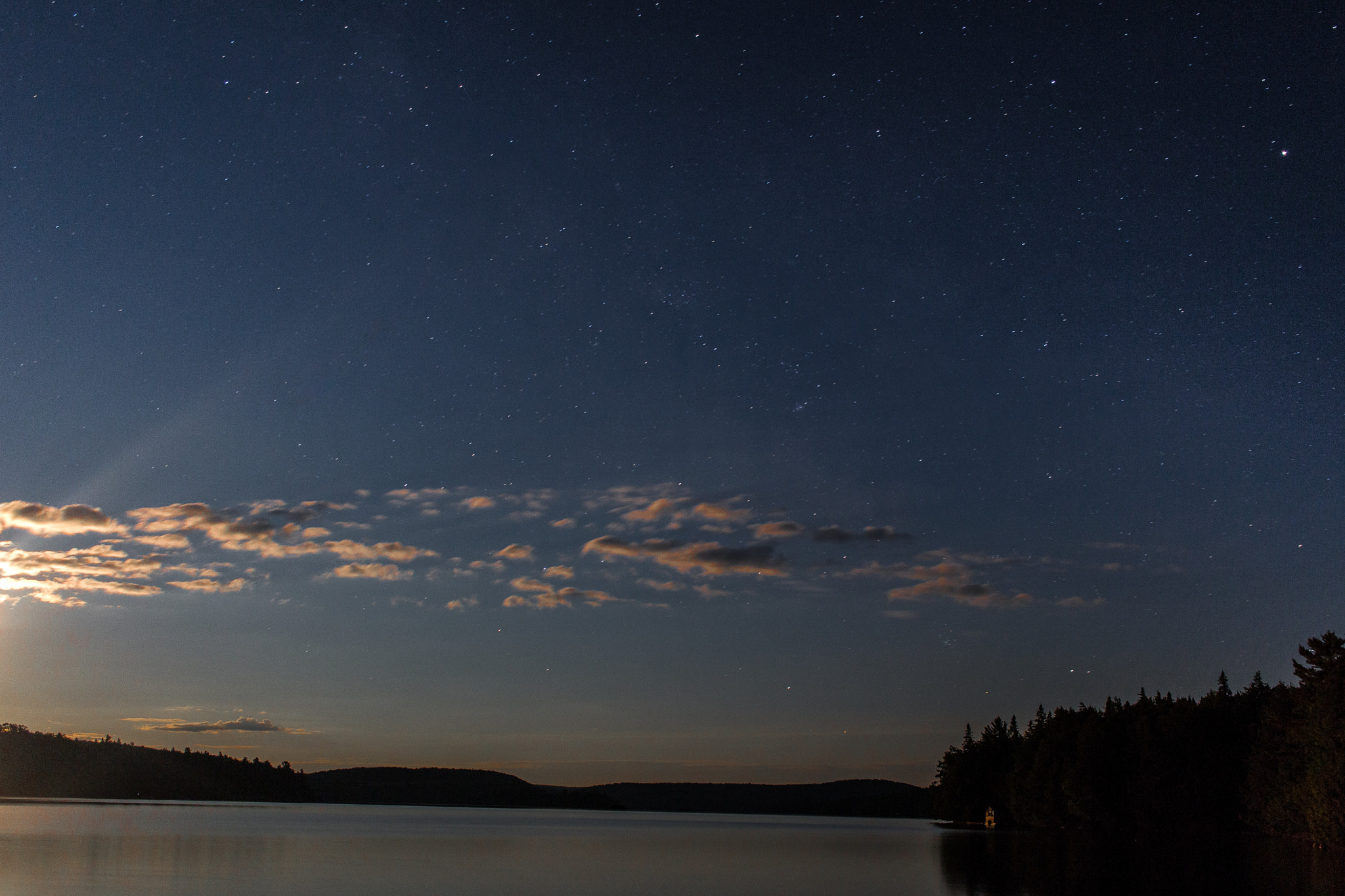 Canon EOS 100D (EOS Rebel SL1 / EOS Kiss X7) sample photo. Moonrise | algonquin provincial park | ontario photography
