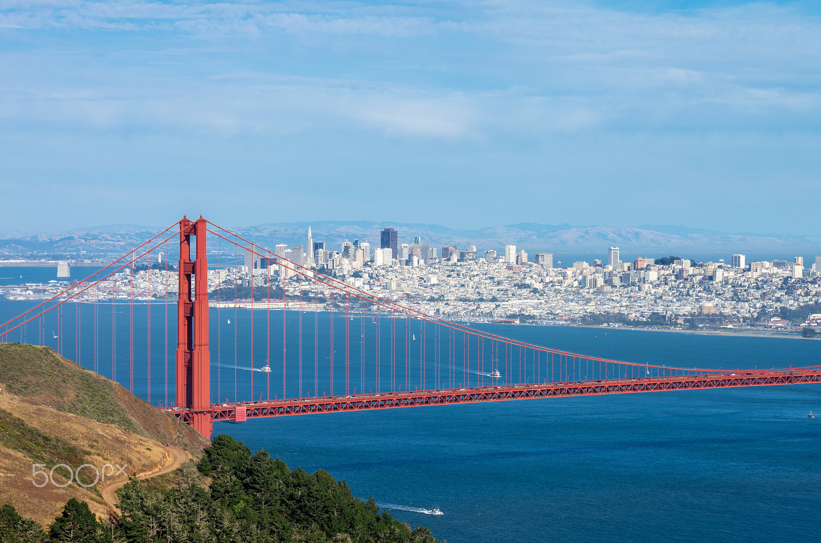 Pentax K-5 II sample photo. Golden gate and san fracisco downtown photography