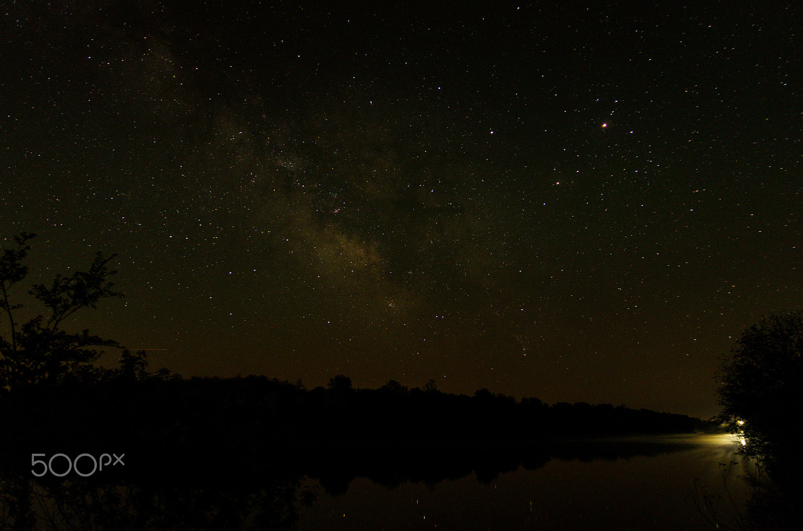 Sigma 17-70mm F2.8-4 DC Macro HSM | C sample photo. Milky way over lake photography