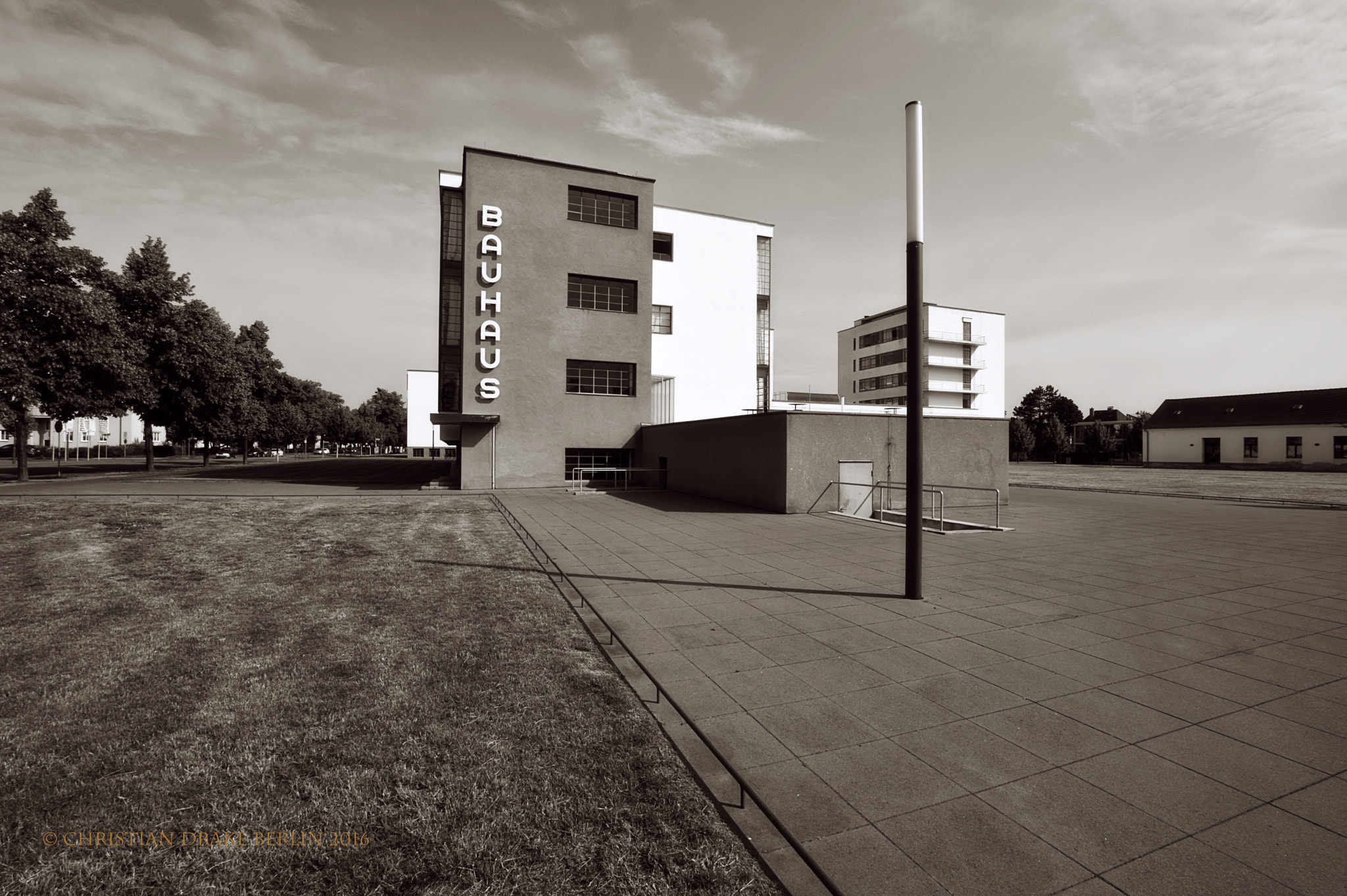 Sigma 70-200mm F2.8 EX DG Macro HSM II sample photo. Bauhaus dessau bw reedited6 photography