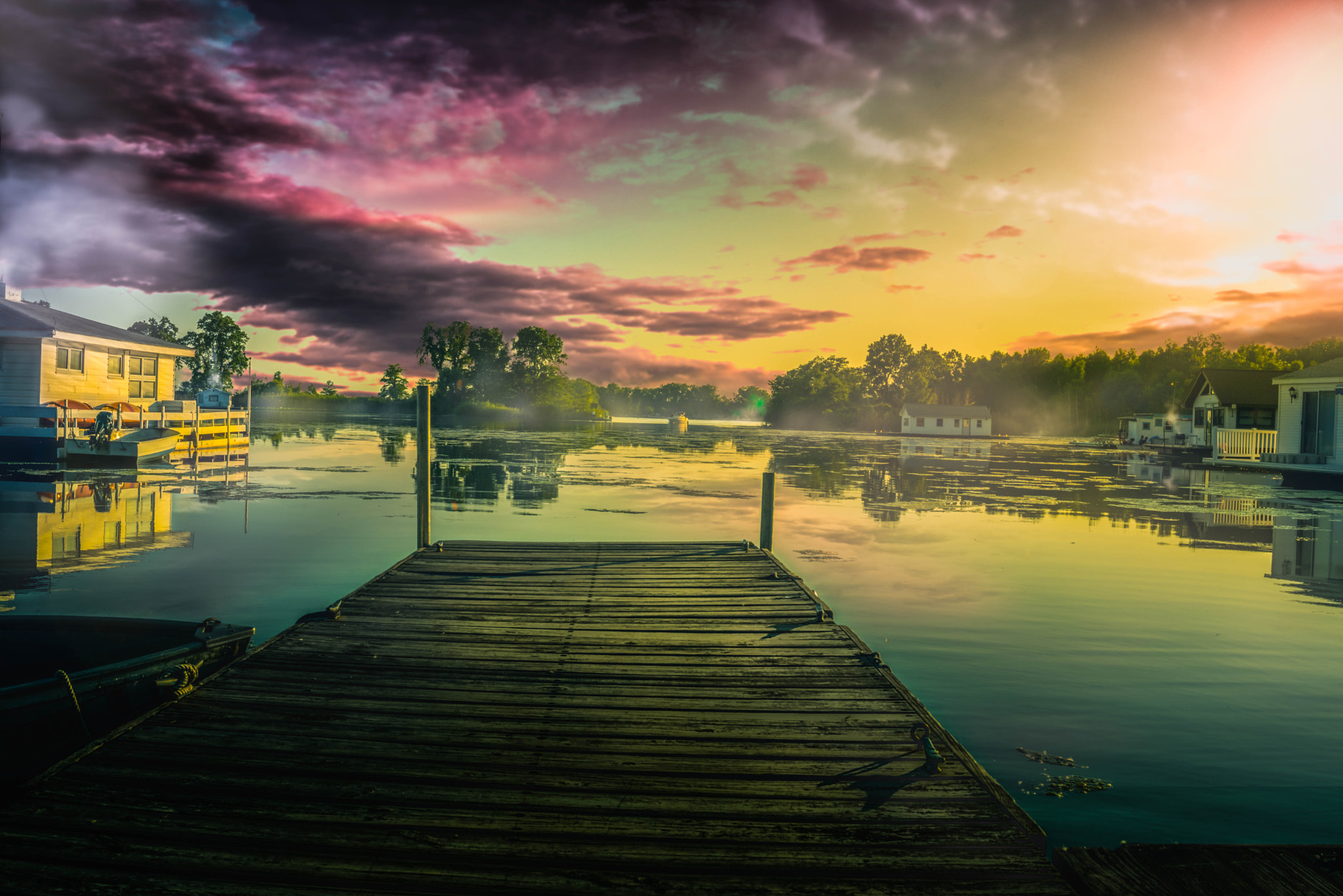 Nikon D750 + Samyang 35mm F1.4 AS UMC sample photo. The houseboat on horseshoe pond (presque isle) photography