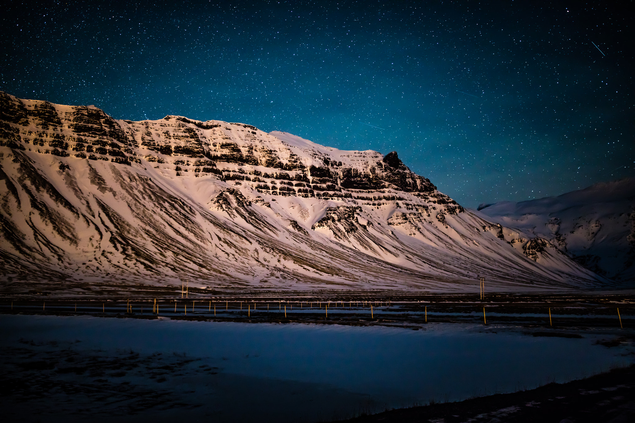 Canon EF 35mm F1.4L II USM sample photo. Starry night in iceland photography