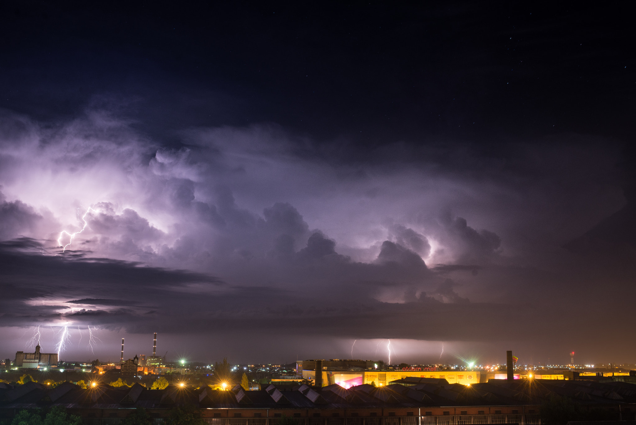 Nikon D600 + Nikon AF-S Nikkor 35mm F1.4G sample photo. Lightning storm in romania, arad 27 june 2016 photography