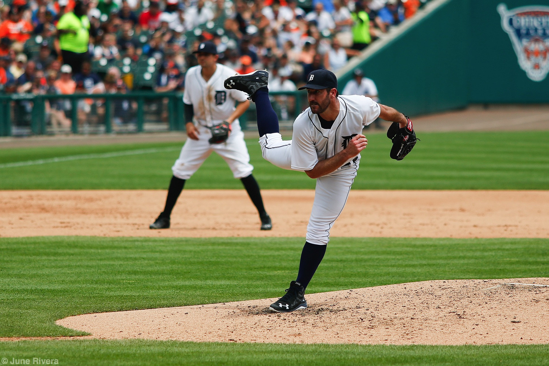 Canon EOS-1D X + Canon EF 200mm F2.8L II USM sample photo. Justin verlander #35 of the detroit tigers photography