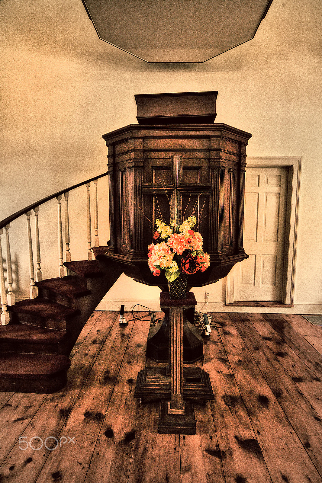 Canon EOS 7D + Sigma 12-24mm F4.5-5.6 EX DG Aspherical HSM sample photo. Old stone church pulpit photography