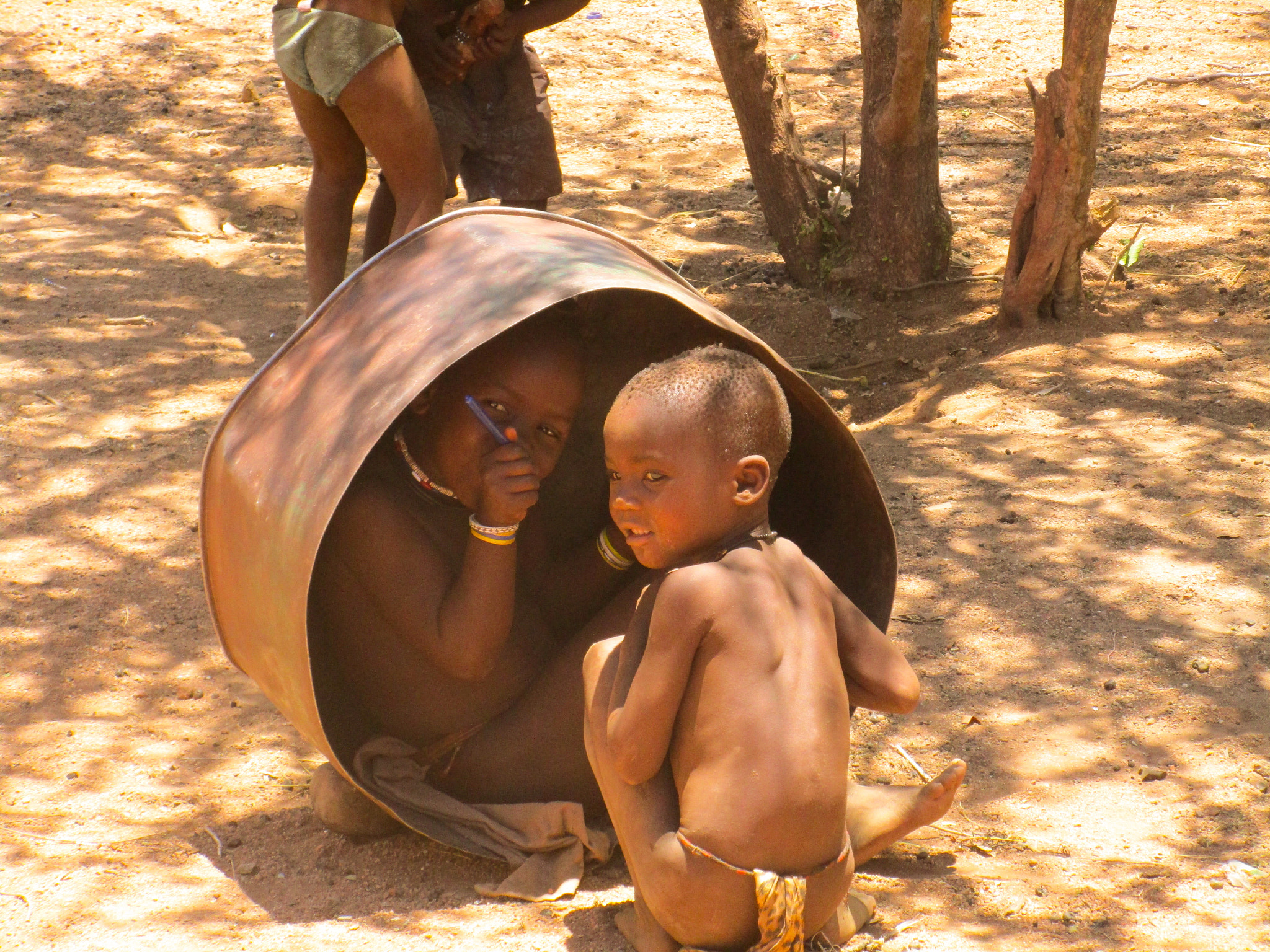 Canon PowerShot ELPH 170 IS (IXUS 170 / IXY 170) sample photo. Himba village // namibia photography