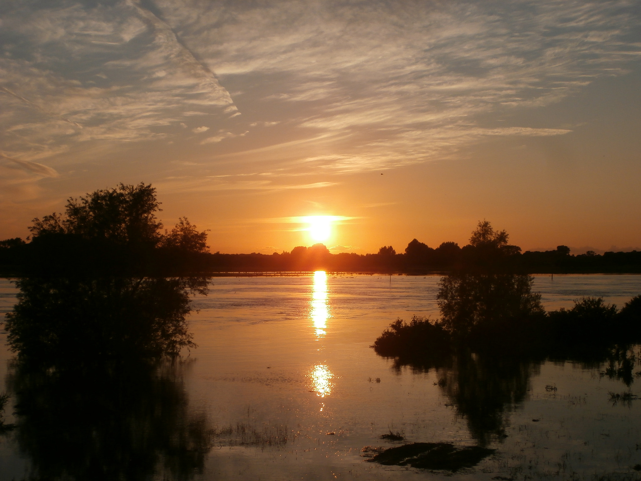 Olympus VR340,D750 sample photo. Sunset over the river ijssel photography