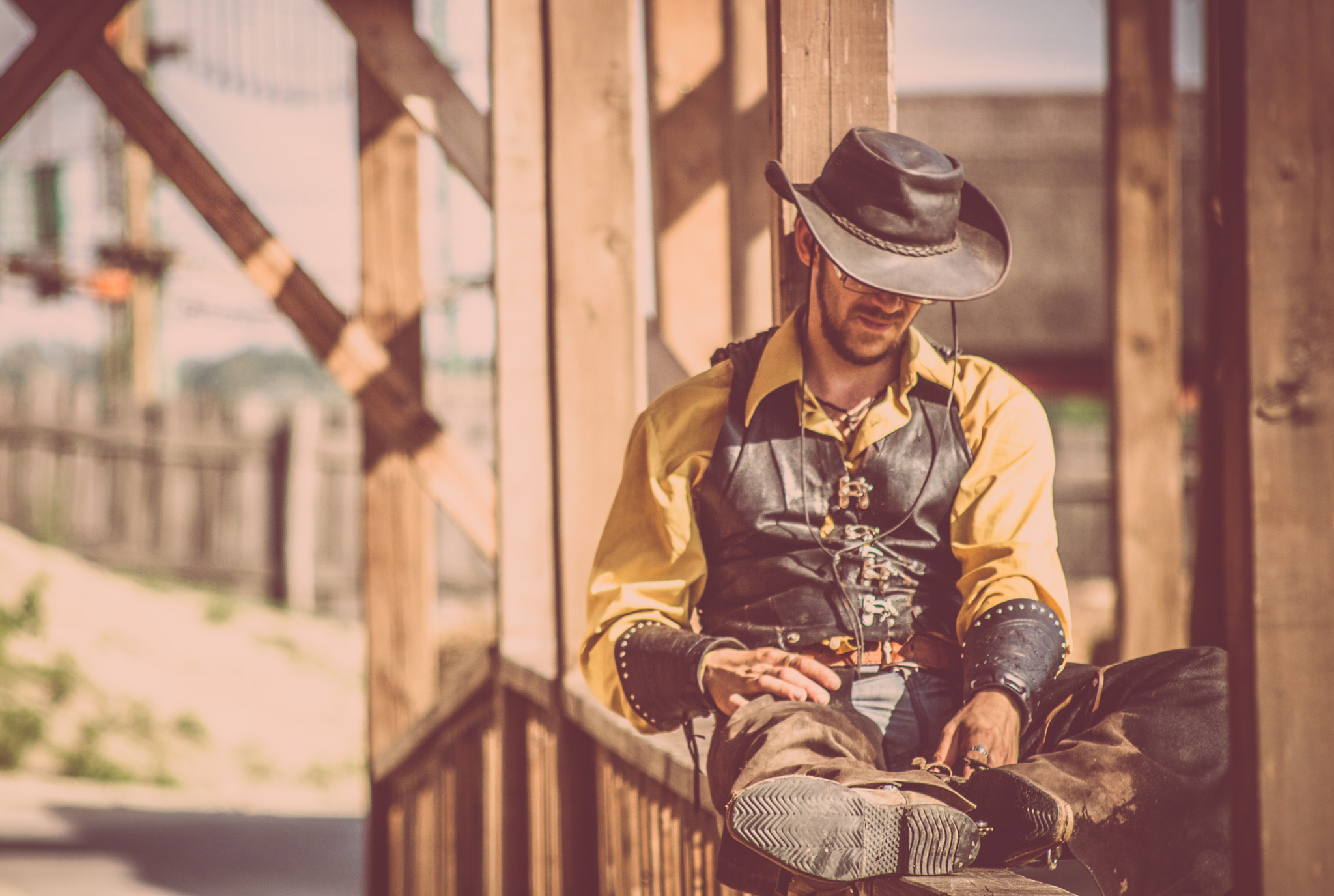 AF Nikkor 70-210mm f/4-5.6 sample photo. Cowboy photography