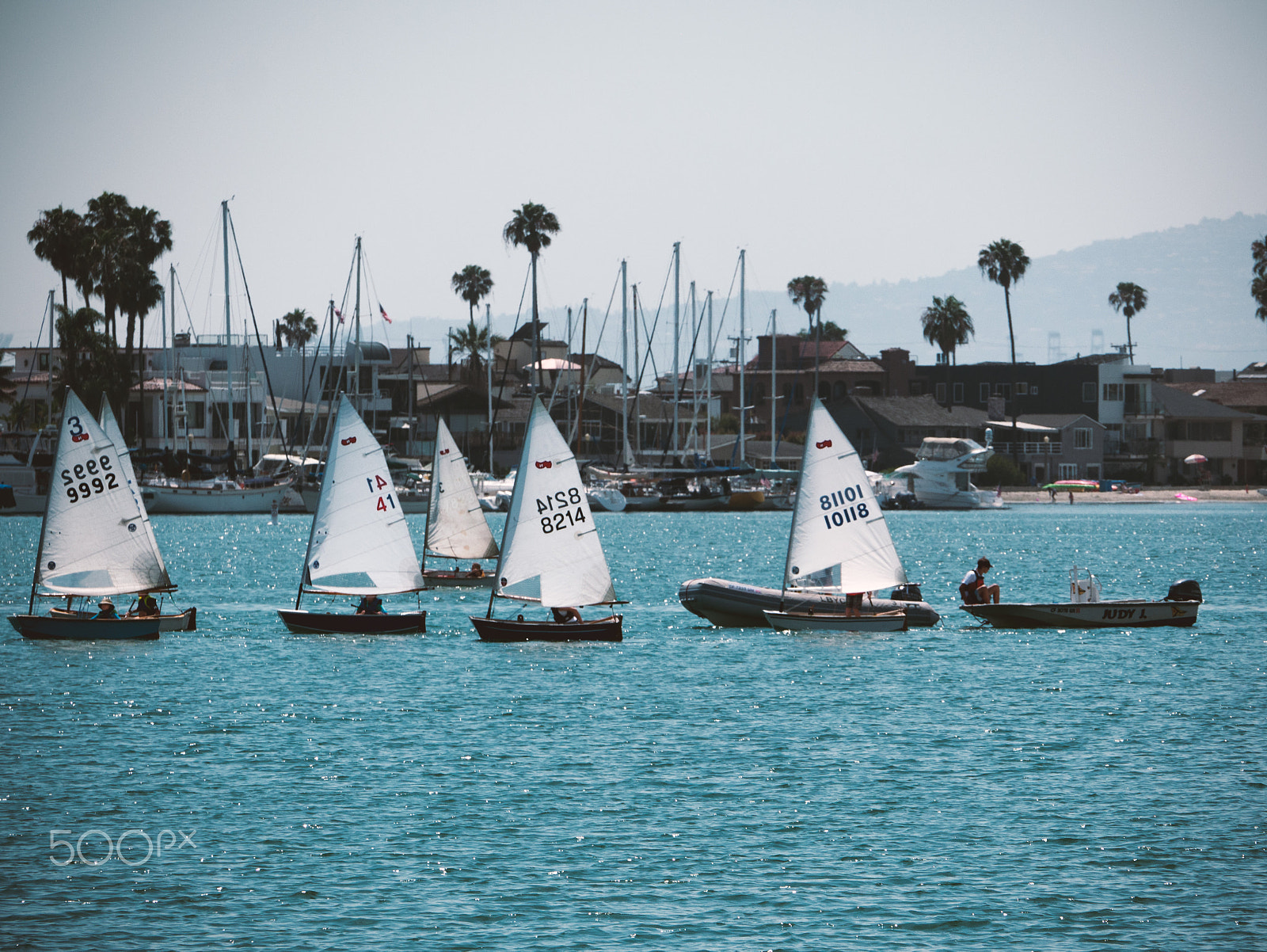 LUMIX G VARIO 45-150/F4.0-5.6 sample photo. Small sailboats photography