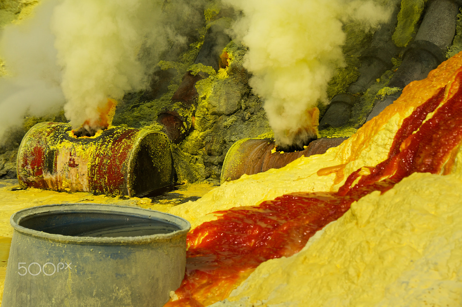 Sony Alpha DSLR-A580 sample photo. Ijen – sulfur condensation photography