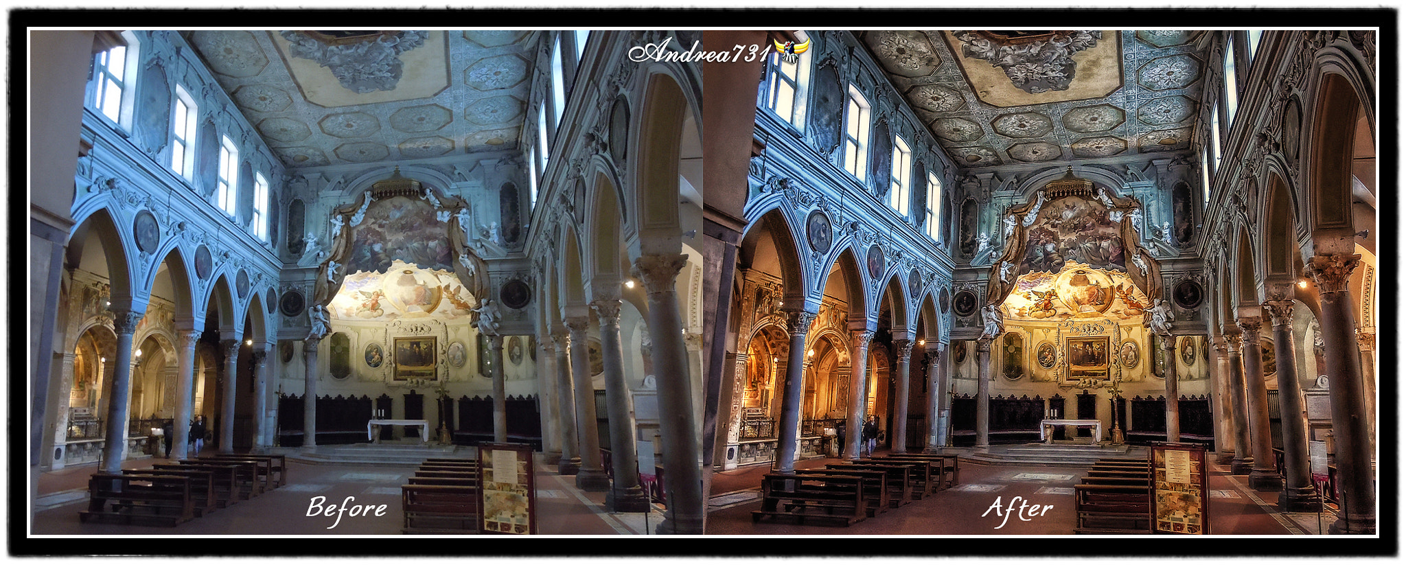 Nikon Coolpix S6000 sample photo. Before vs after - st. restituta, napoli photography