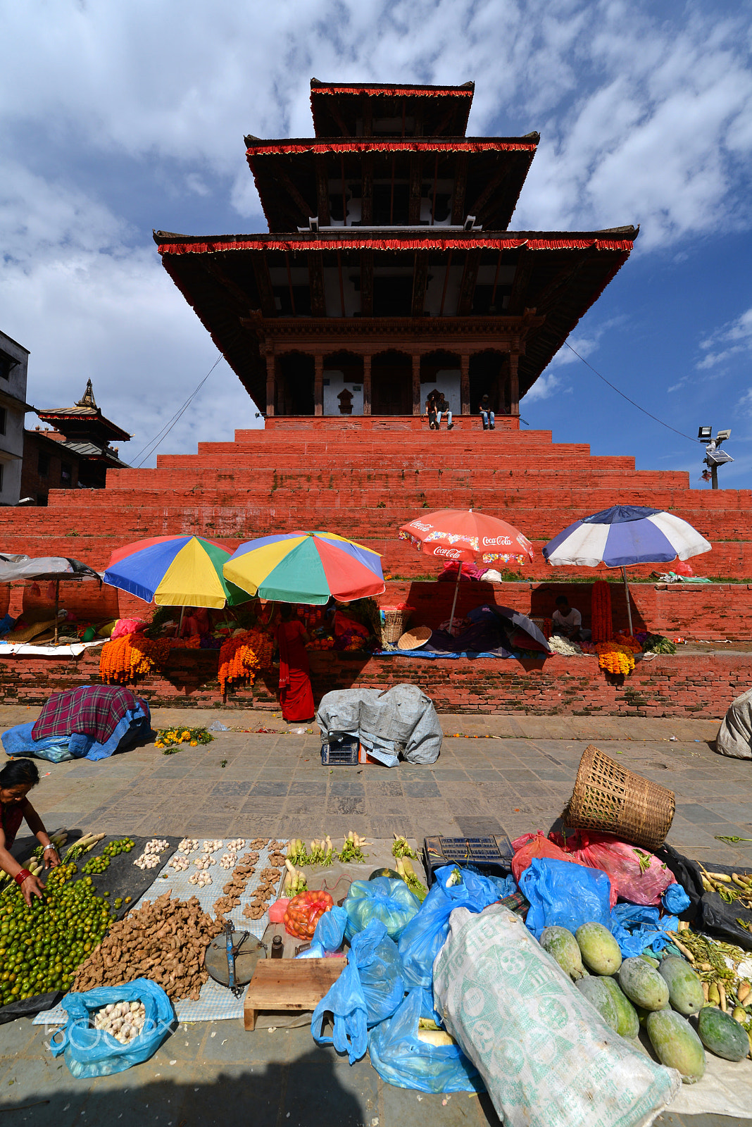 Nikon D600 + Sigma 50mm F2.8 EX DG Macro sample photo. Small local market in kathmandu, nepal photography