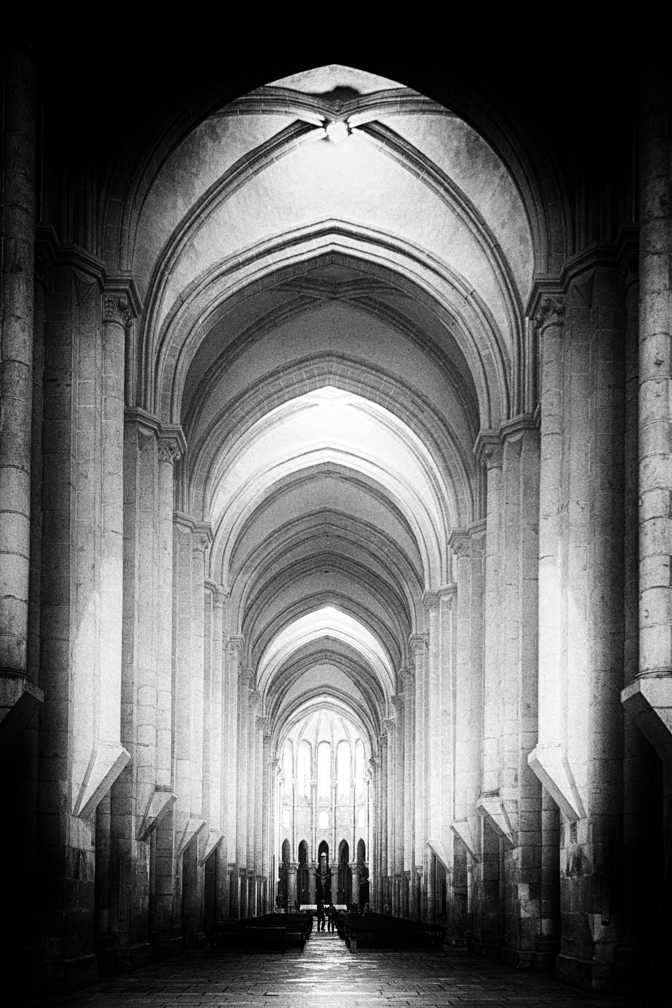 Nikon D300 + Sigma 18-35mm F1.8 DC HSM Art sample photo. The central nave of alcobaça monastery photography