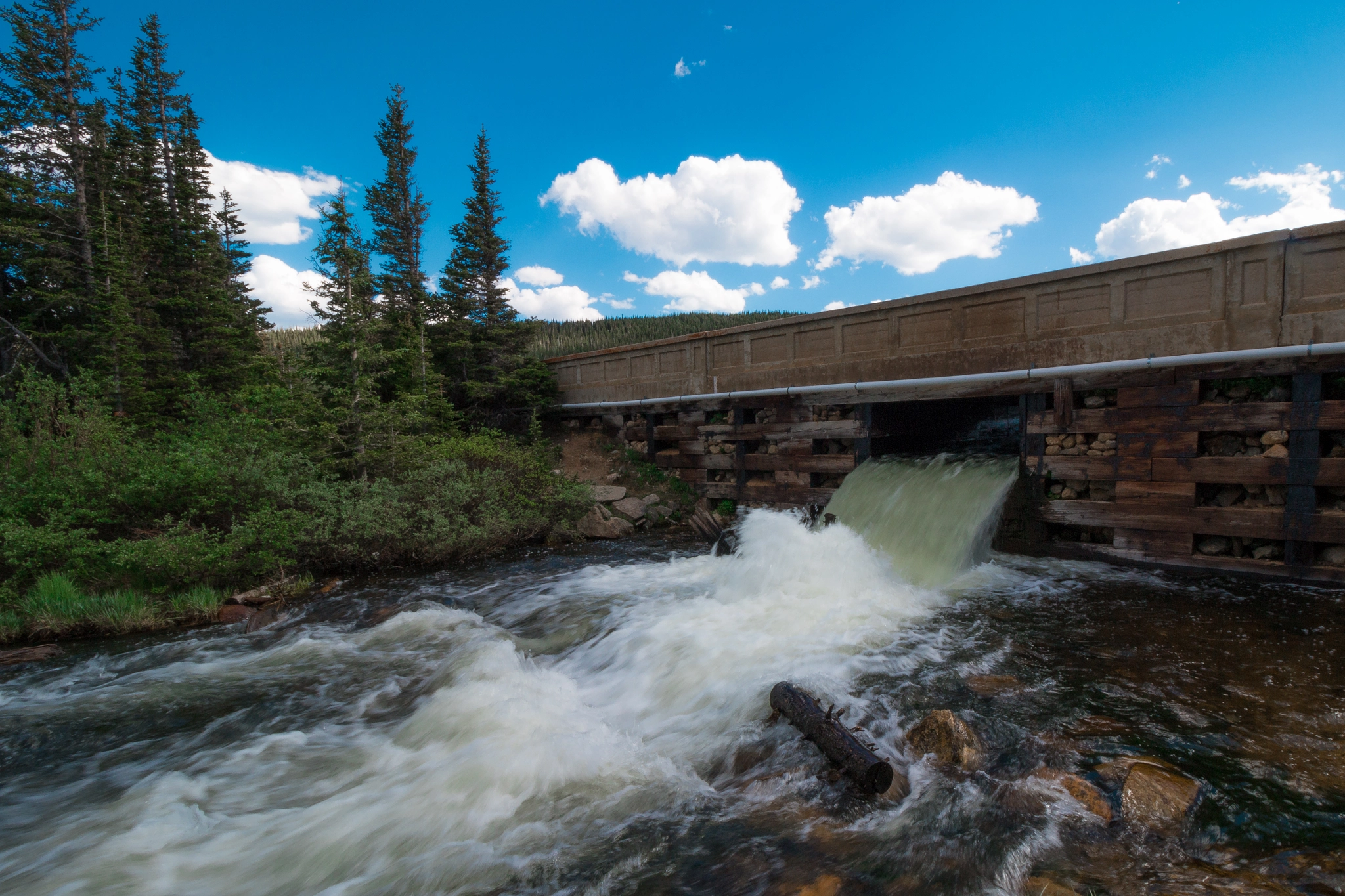 Canon EF-S 10-18mm F4.5–5.6 IS STM sample photo. Brainard lake dam, feeding south st vrain creek photography