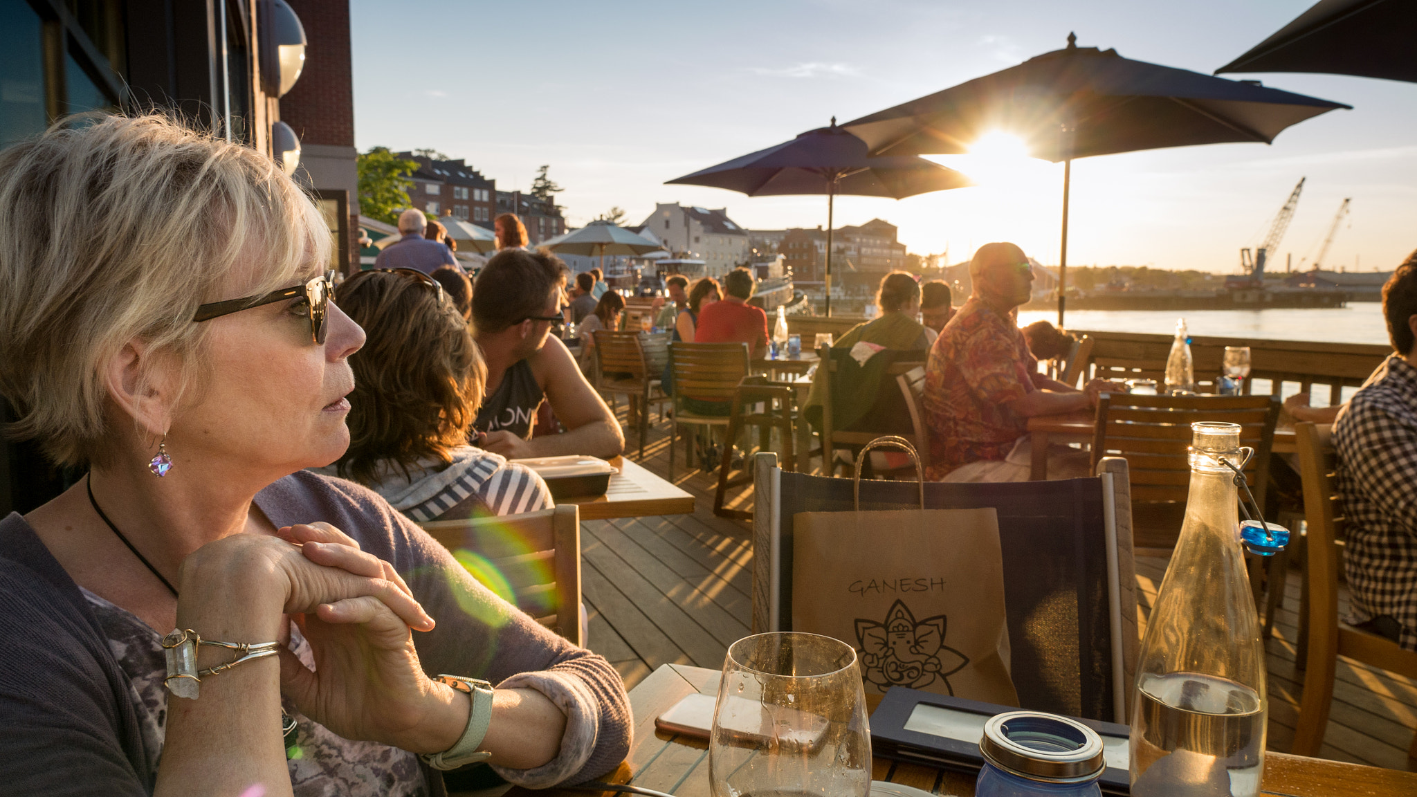 Panasonic Lumix DMC-GX7 sample photo. River deck restaurant, portsmouth nh photography
