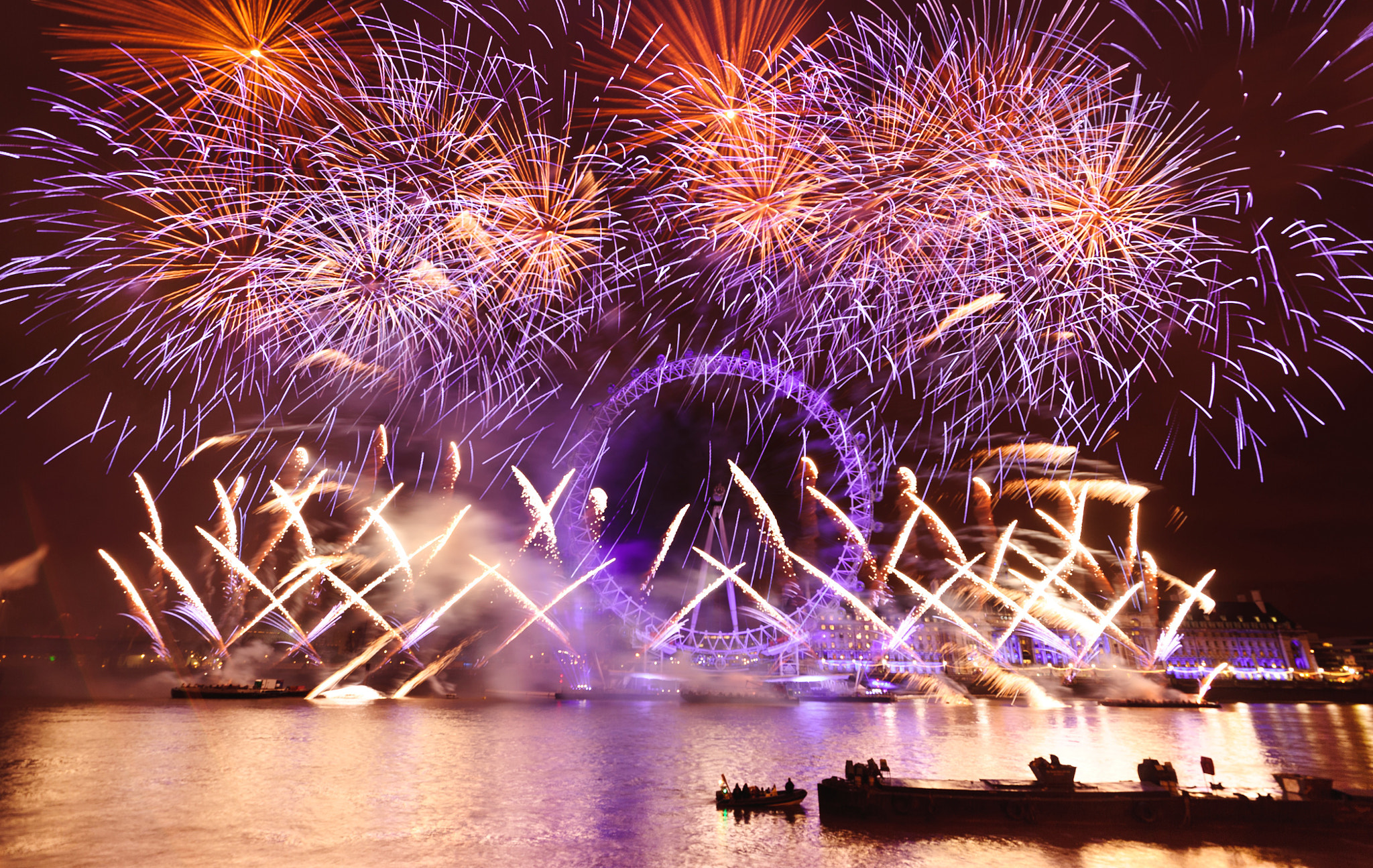 Nikon D3S sample photo. London eye fiewworks photography