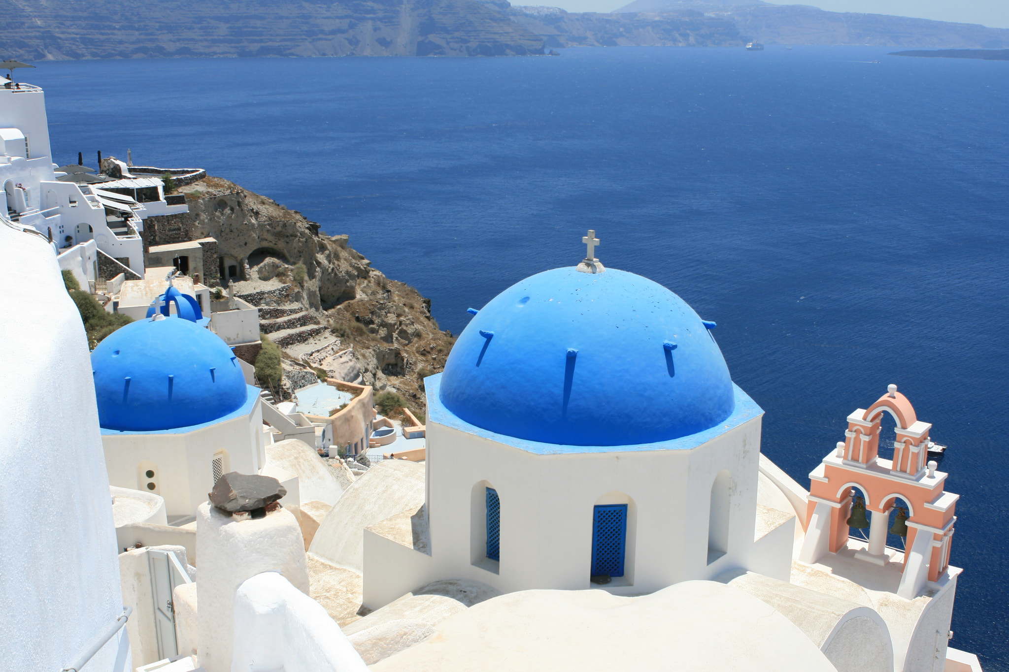 Canon EOS 400D (EOS Digital Rebel XTi / EOS Kiss Digital X) sample photo. Aegean sea from santorini photography