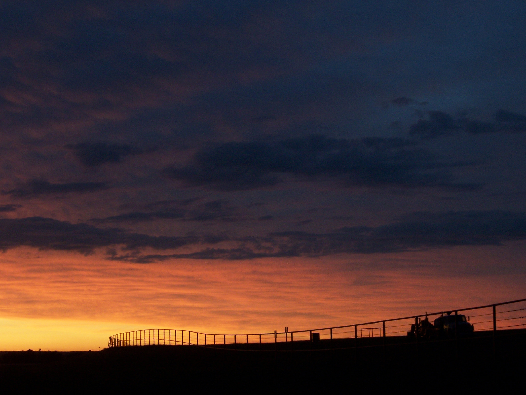 Kodak Z730 ZOOM DIGITAL CAMERA sample photo. Big sky sundown, western texas photography