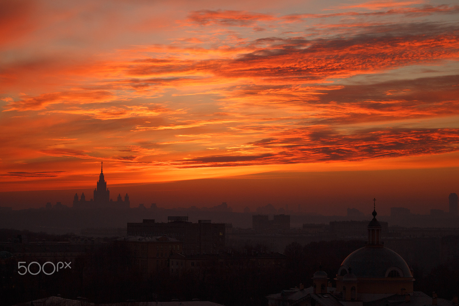 Canon EOS 650D (EOS Rebel T4i / EOS Kiss X6i) sample photo. Moscow sunset photography