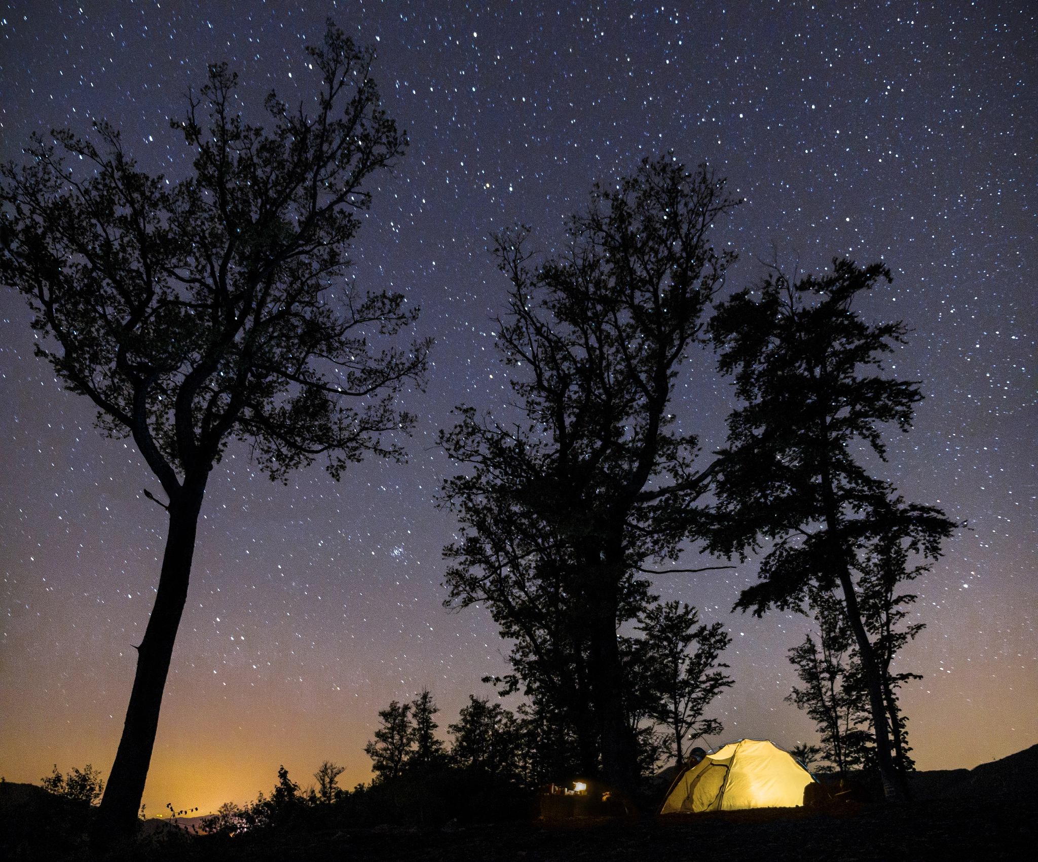 Panasonic Lumix DMC-G7 sample photo. Our campsite for the night photography