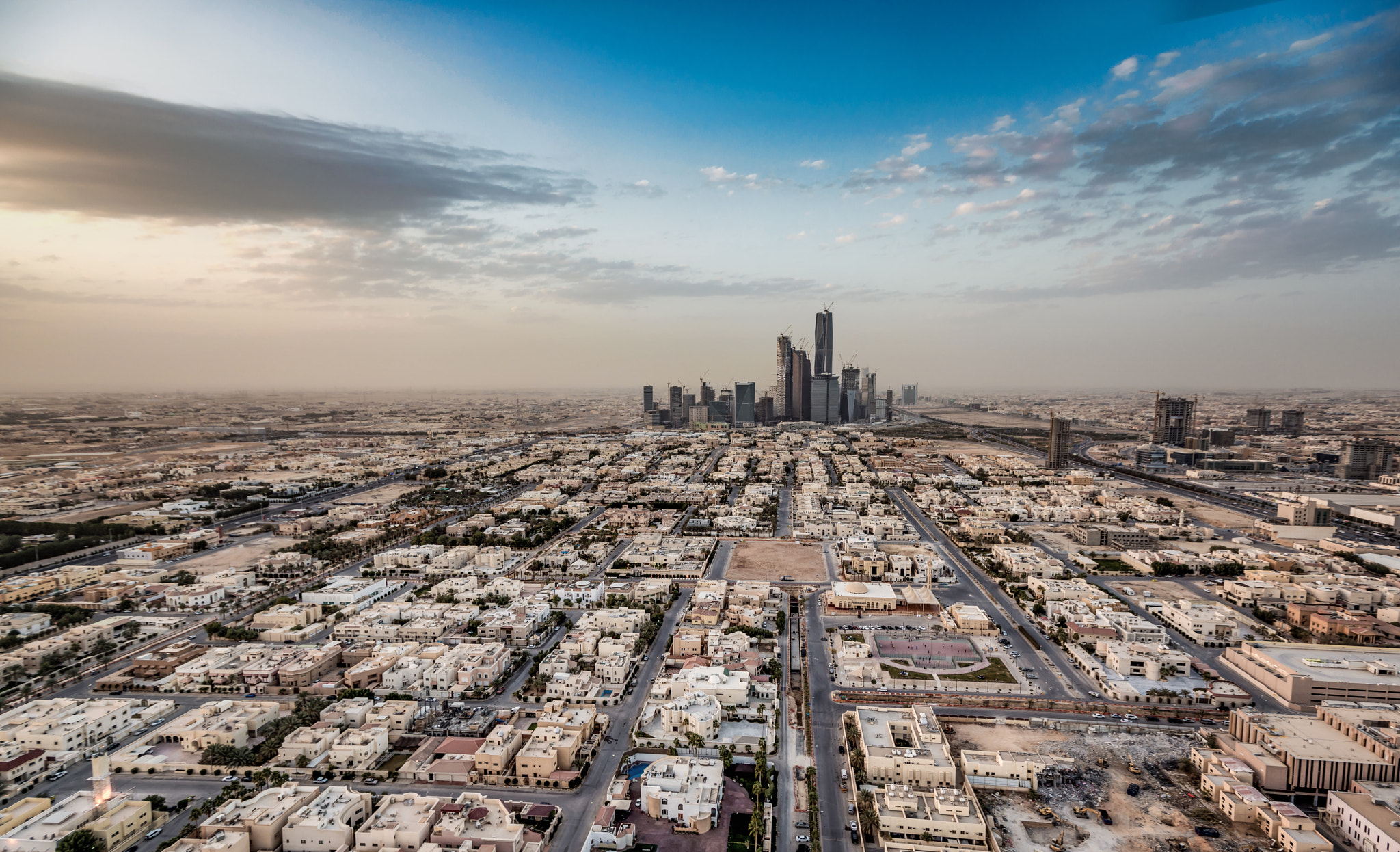 Sony a7R + Canon EF 16-35mm F2.8L II USM sample photo. King abdullah financial district in riyadh photography
