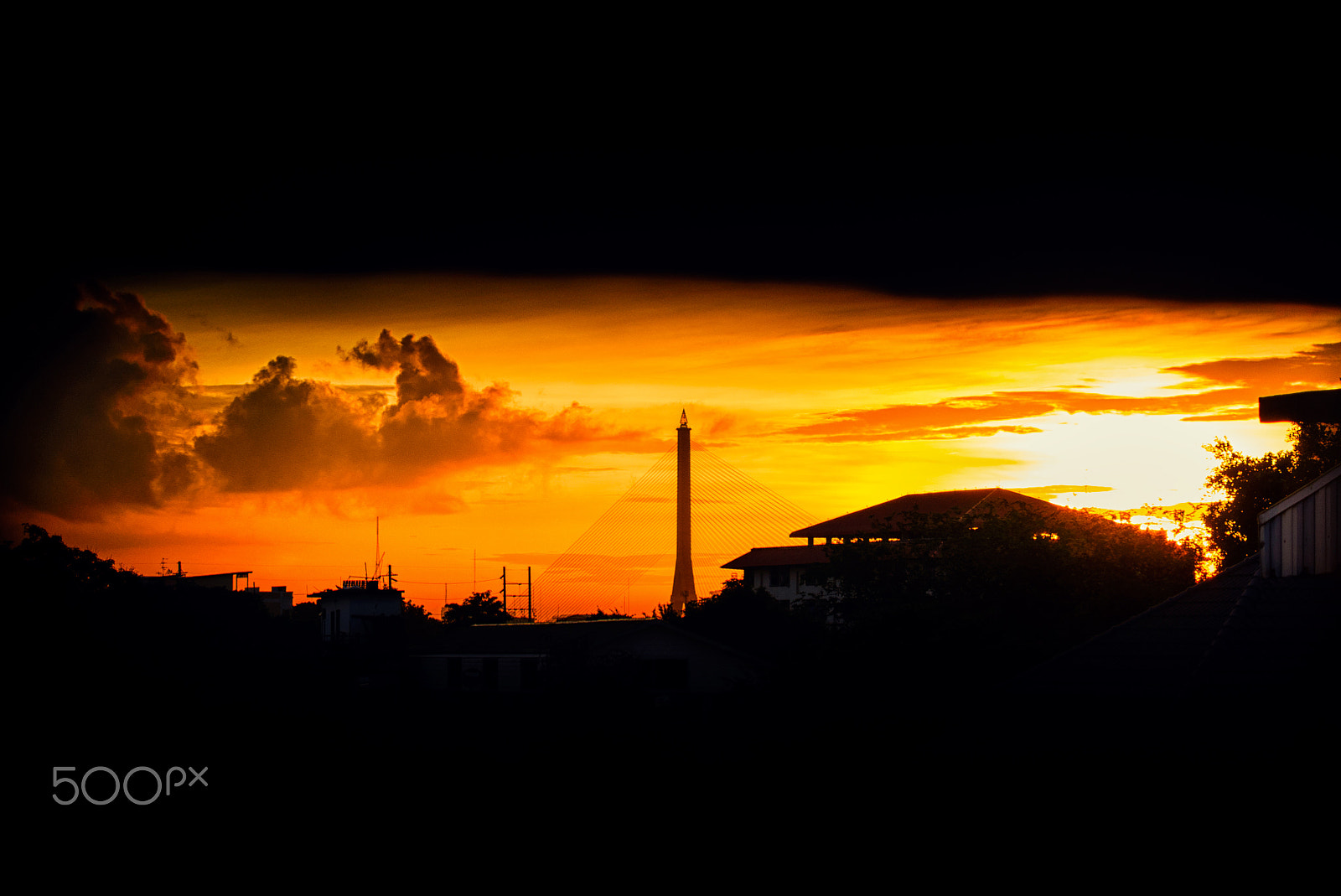 Sigma 70-300mm F4-5.6 APO DG Macro sample photo. Sunrise rama viii bridge photography