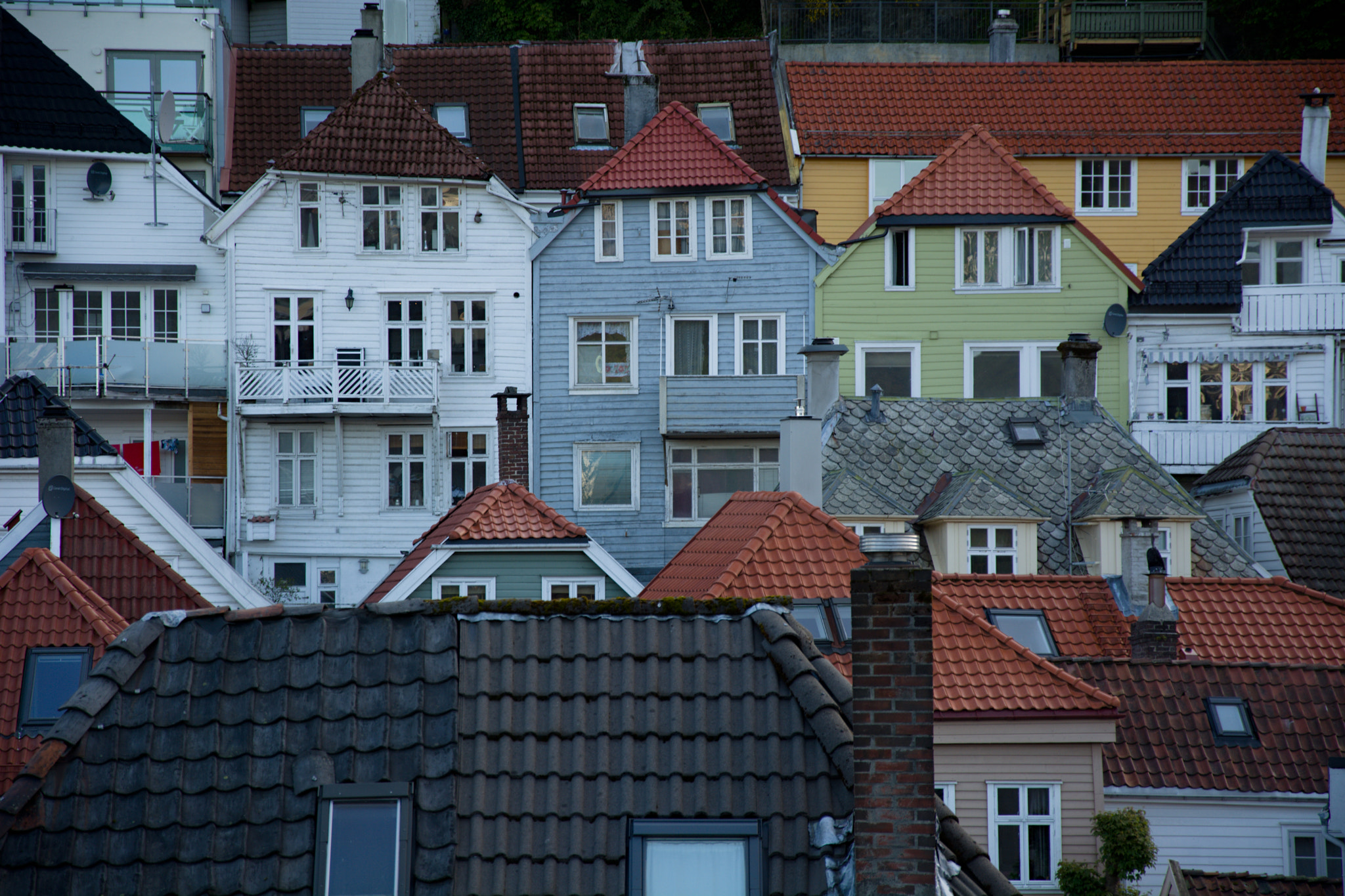18.00 - 105.00 mm f/3.5 - 5.6 sample photo. Bergen roofs photography