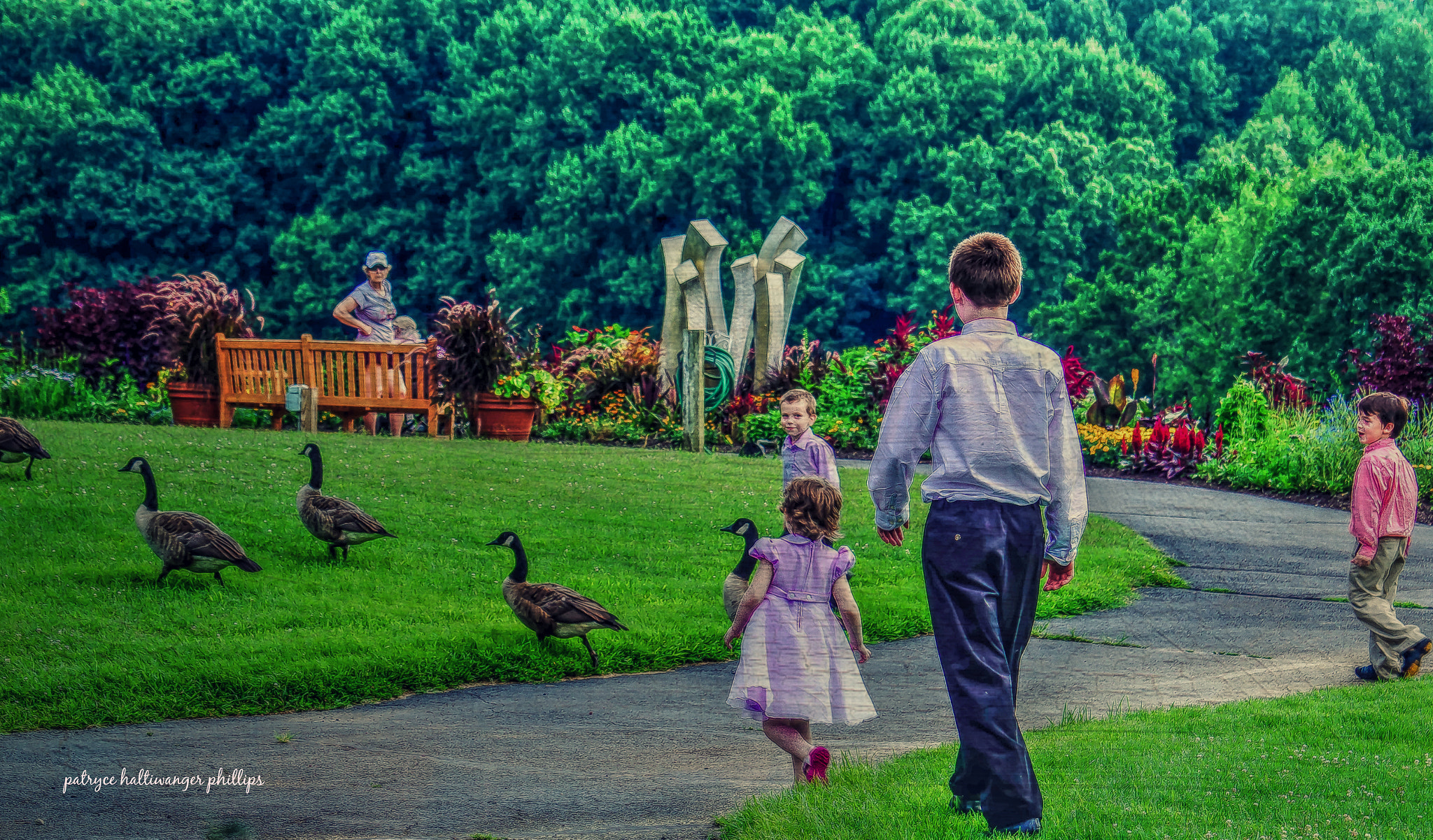 Pentax K-5 II sample photo. Children in the garden photography