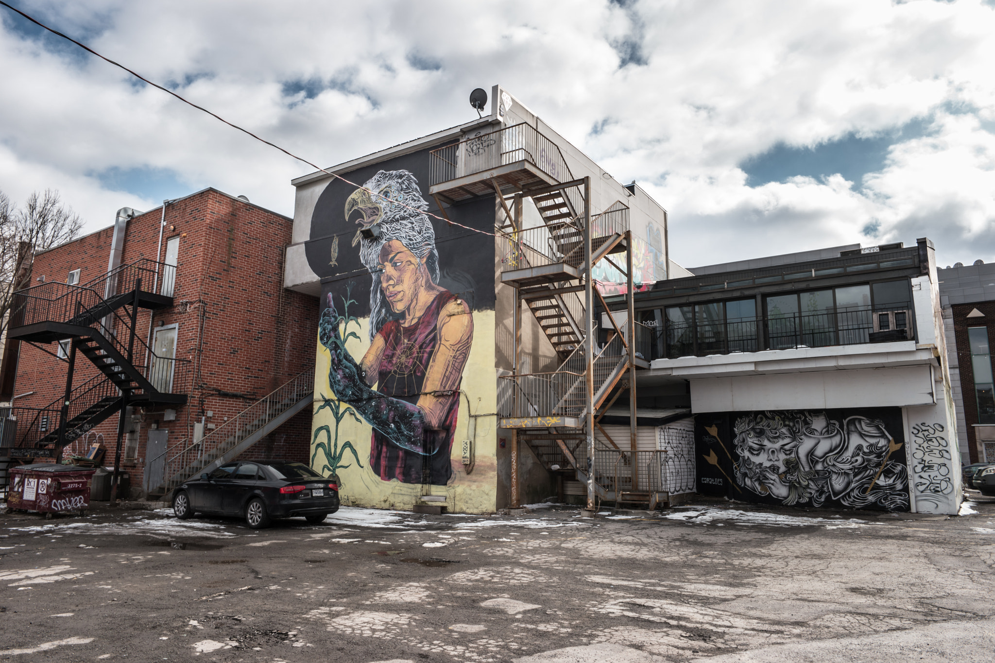 Samsung NX500 + Samsung NX 16mm F2.4 Pancake sample photo. Montreal street art mural # photography