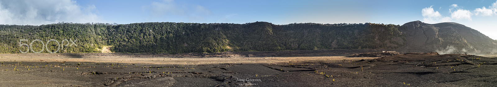 Nikon D7100 + Nikon AF Nikkor 35mm F2D sample photo. Kilauea iki crater panorama photography
