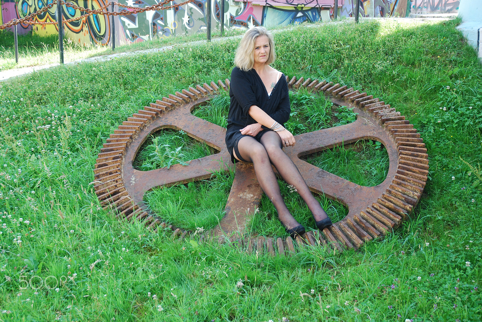 Nikon D40X sample photo. Iron wheel photography