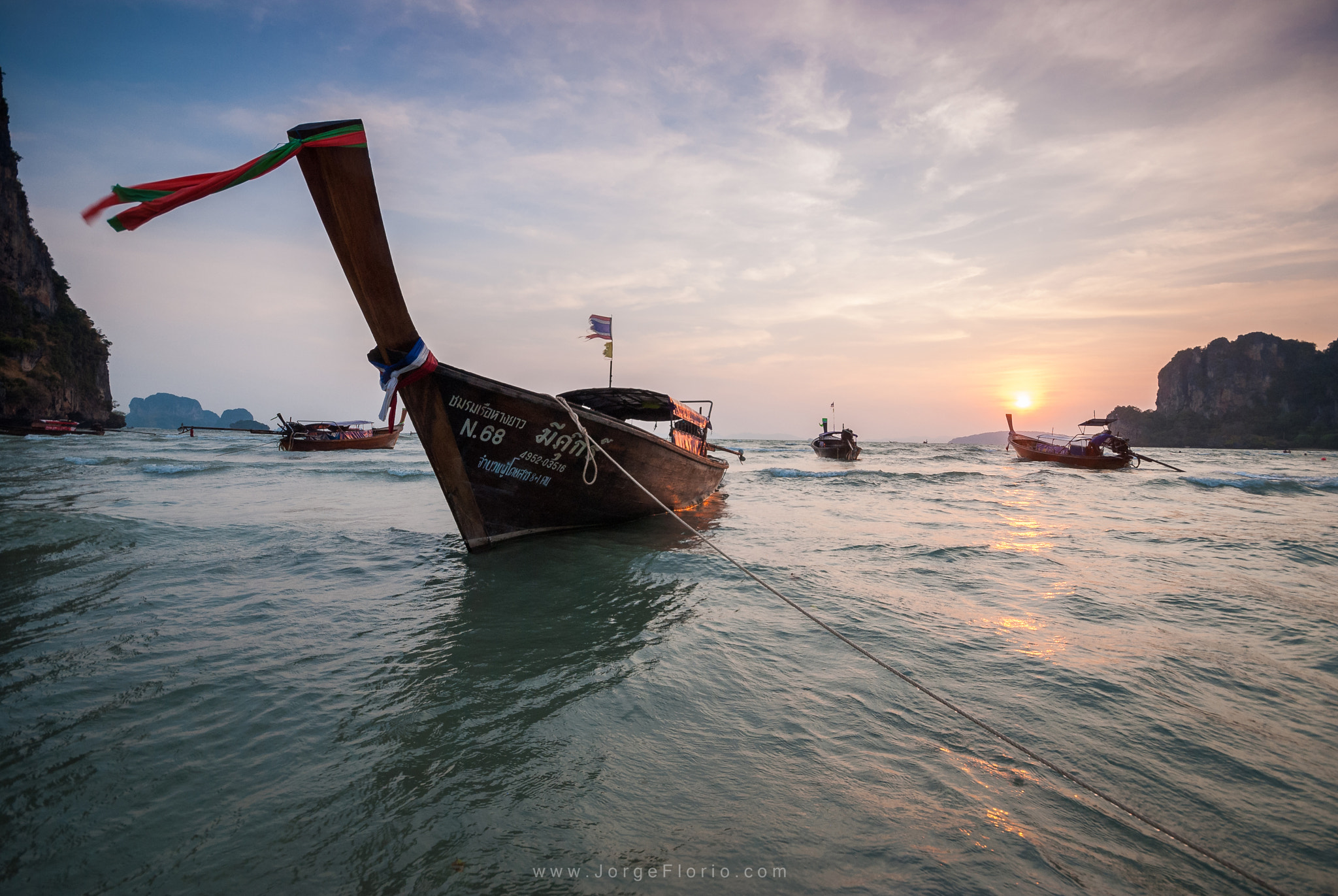 Sigma 10-20mm F4-5.6 EX DC HSM sample photo. Railay beach sunset photography